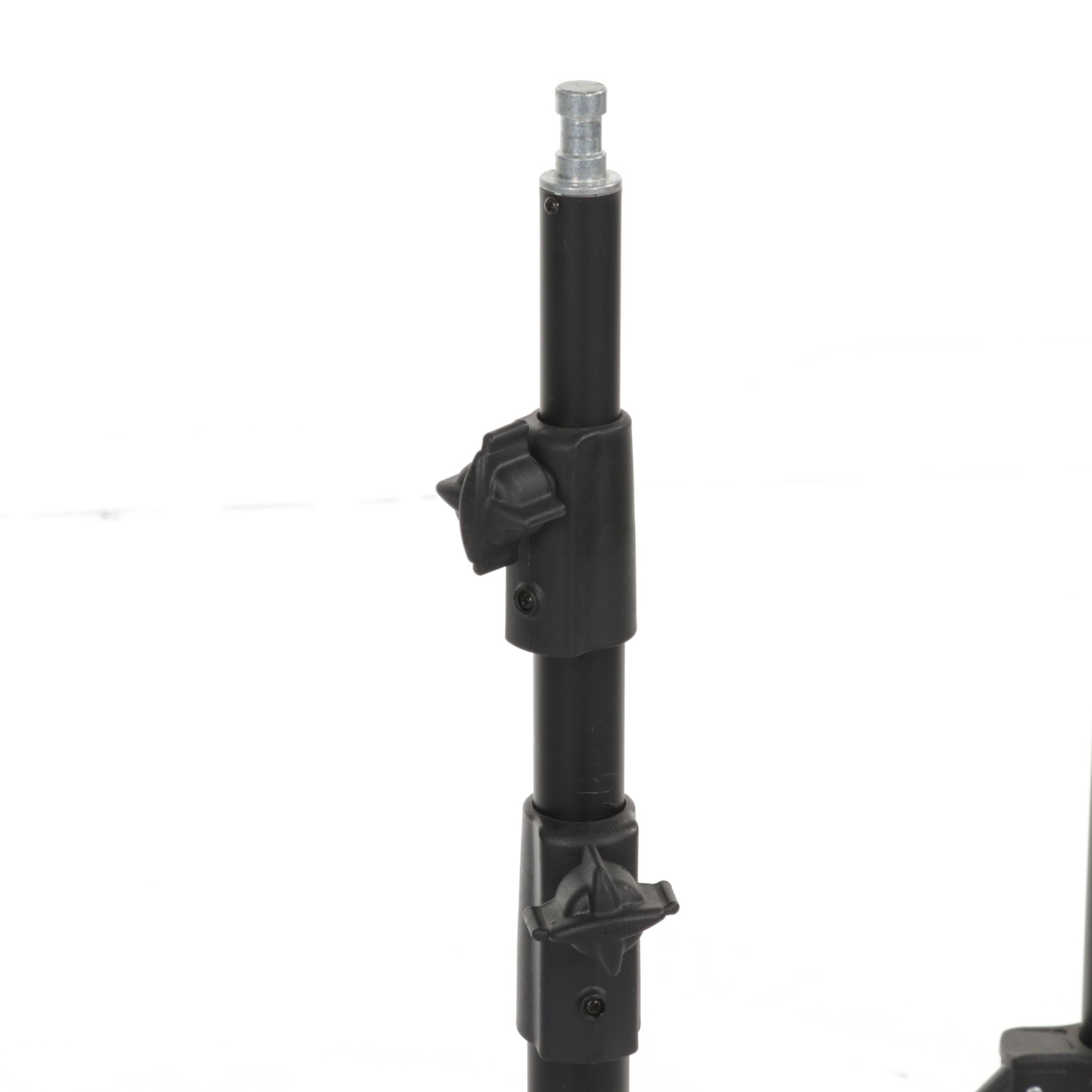 Three Adjustable-Height Studio Photography Light Stands