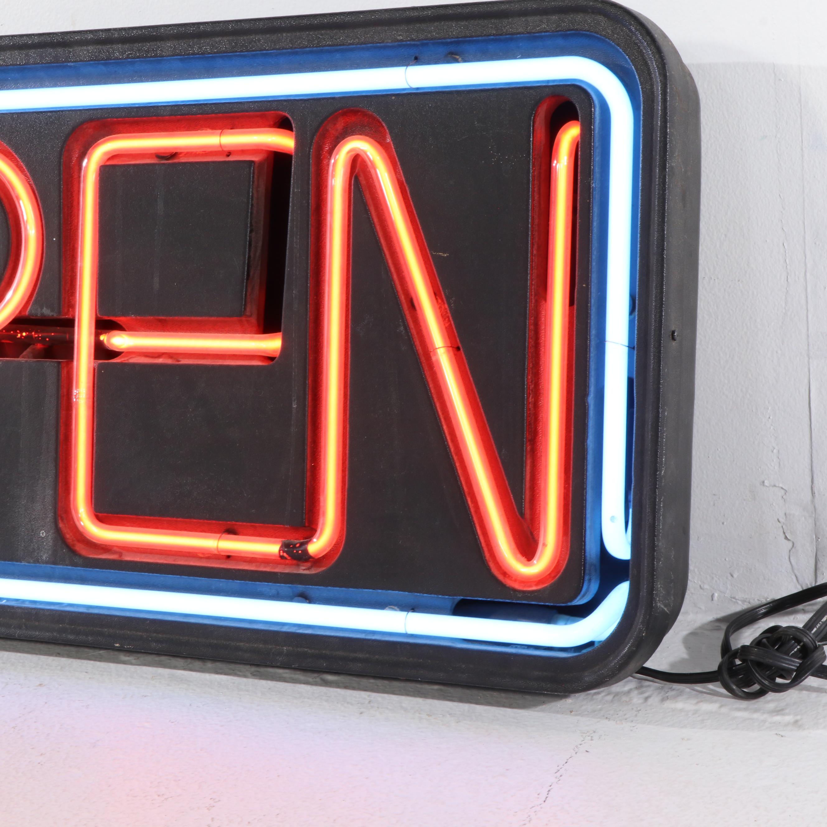 Fallon Neon "OPEN" Horizontal Window Sign