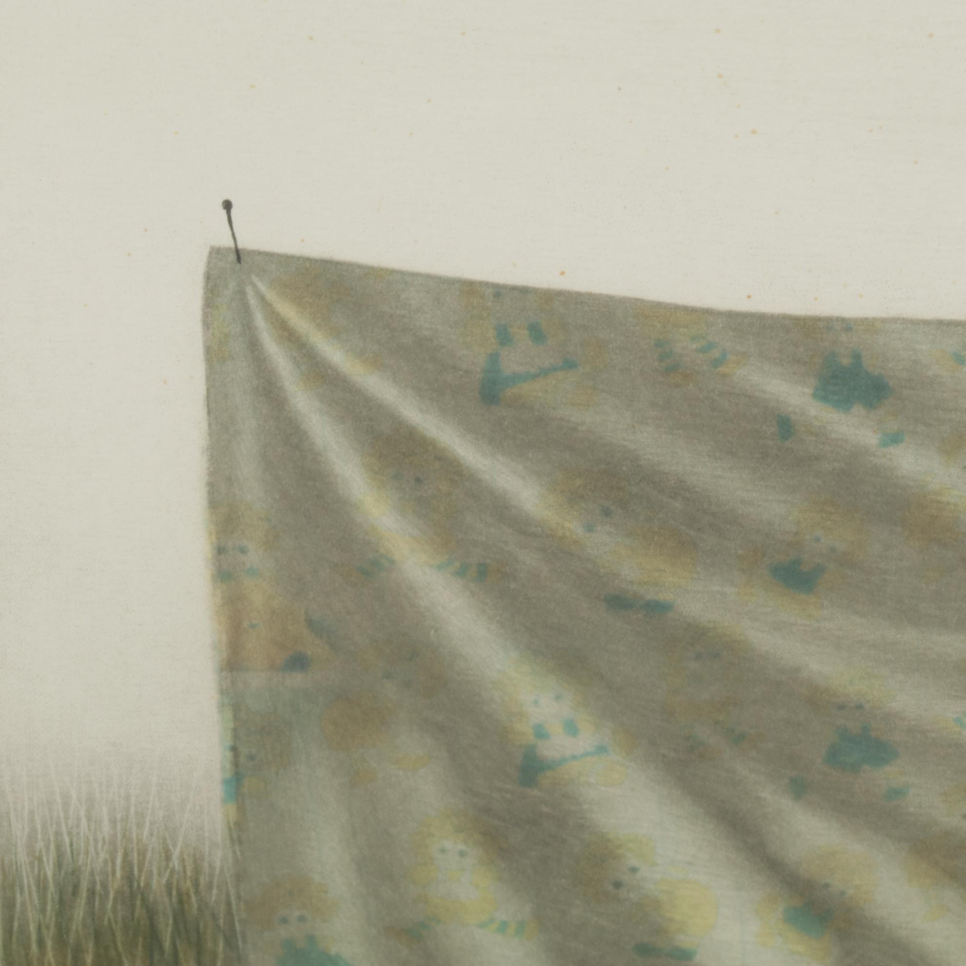 Kyu-Baik Hwang Etching "Handkerchief On The Grass," 1976