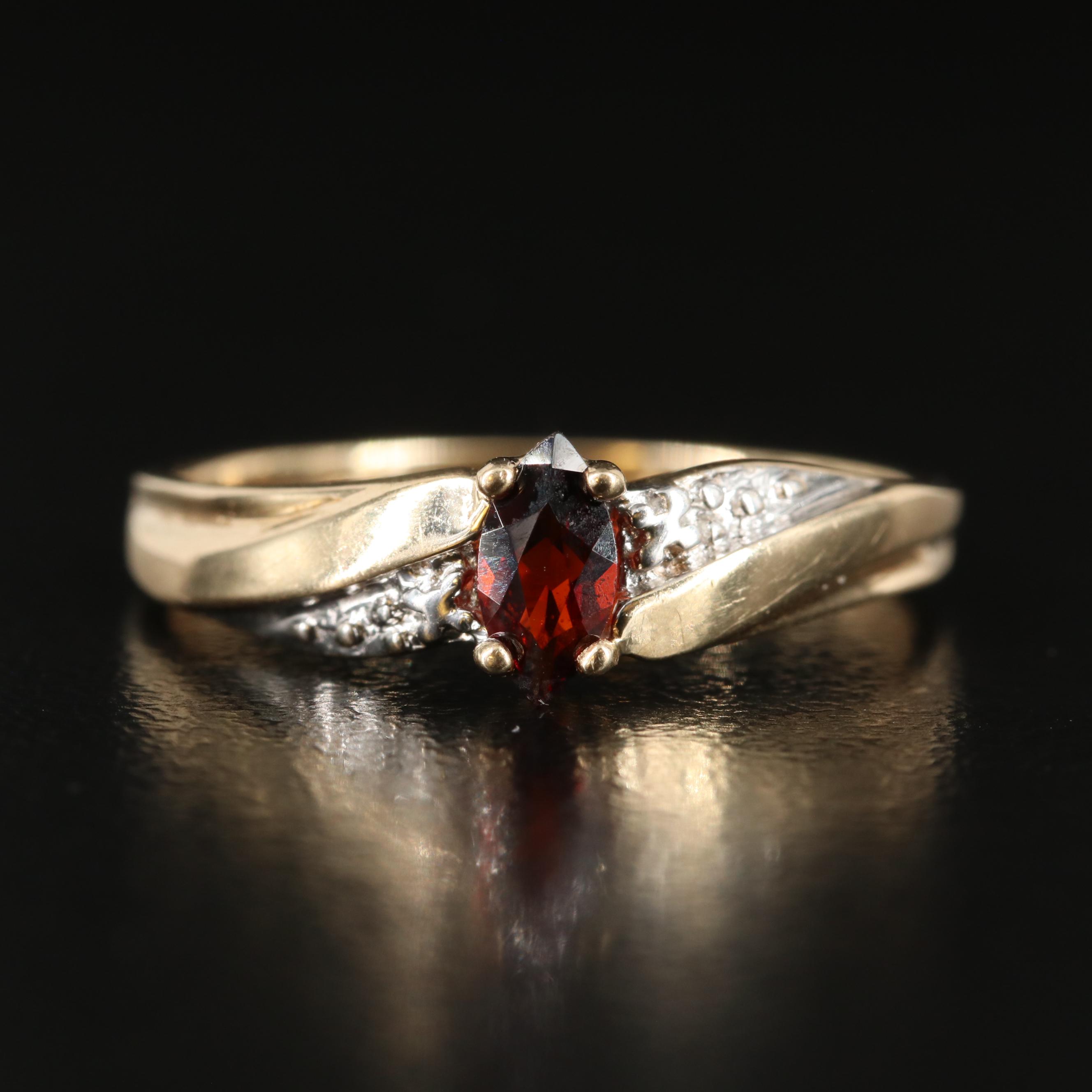 10K Garnet Ring