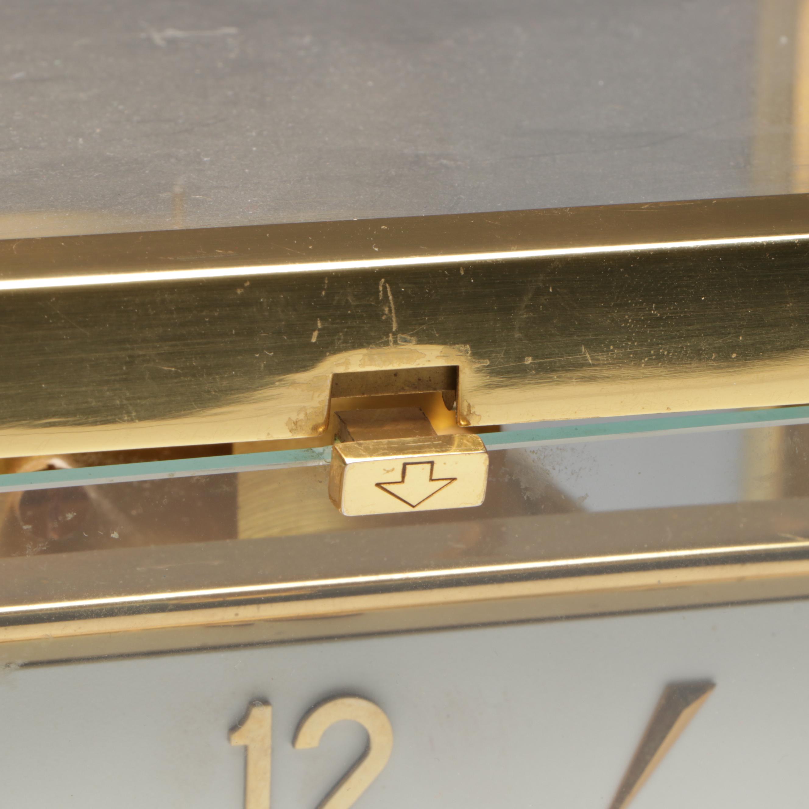 Jaeger-LeCoultre "Atmos" Swiss Brass and Glass Perpetual Motion Mantel Clock