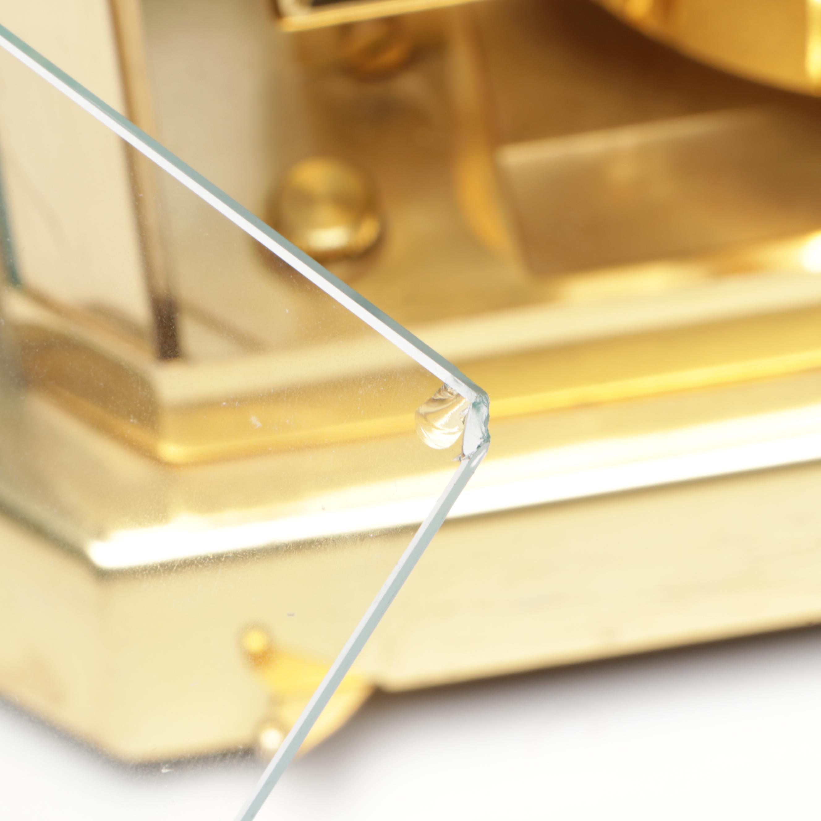 Jaeger-LeCoultre "Atmos" Swiss Brass and Glass Perpetual Motion Mantel Clock