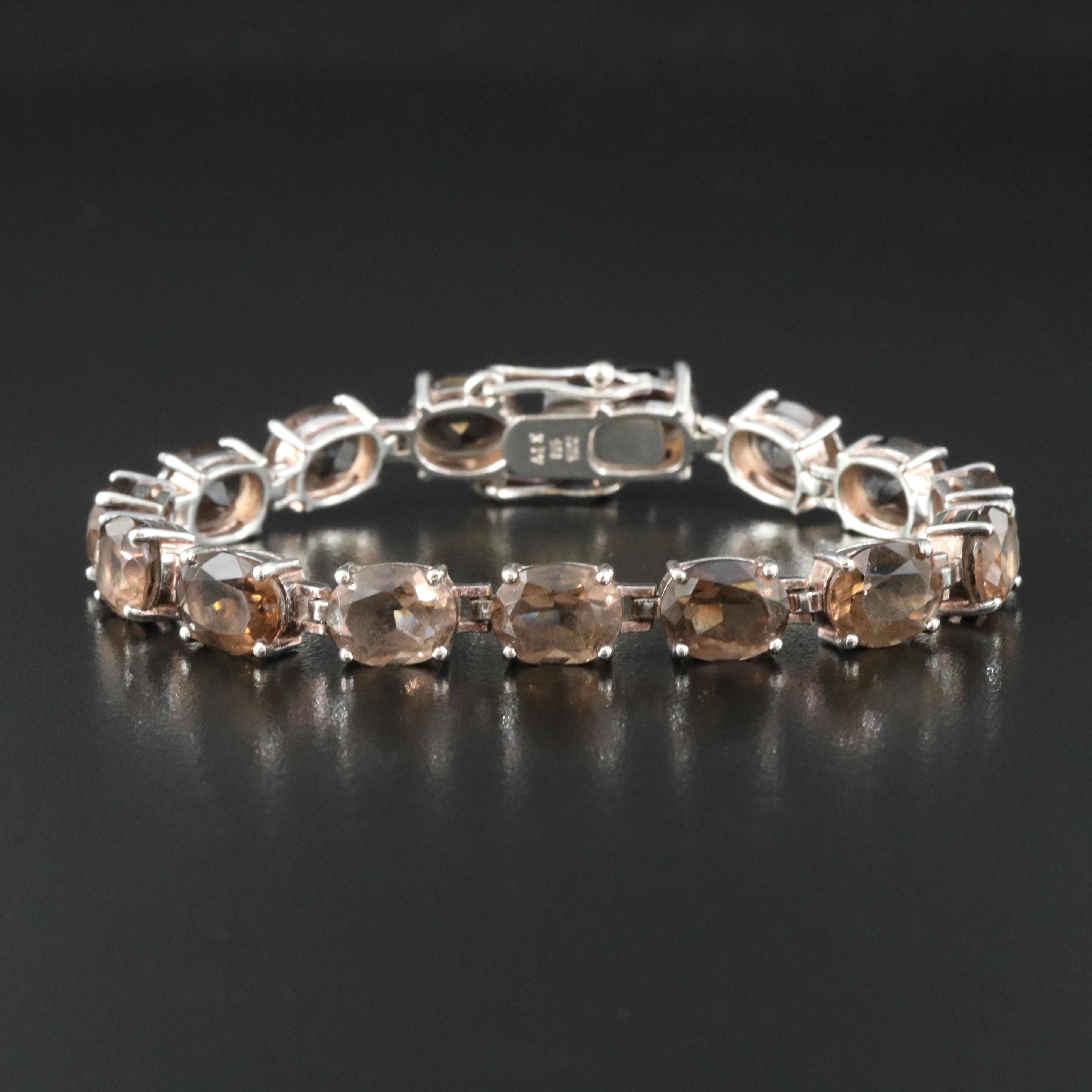 Sterling Smoky Quartz Bracelet