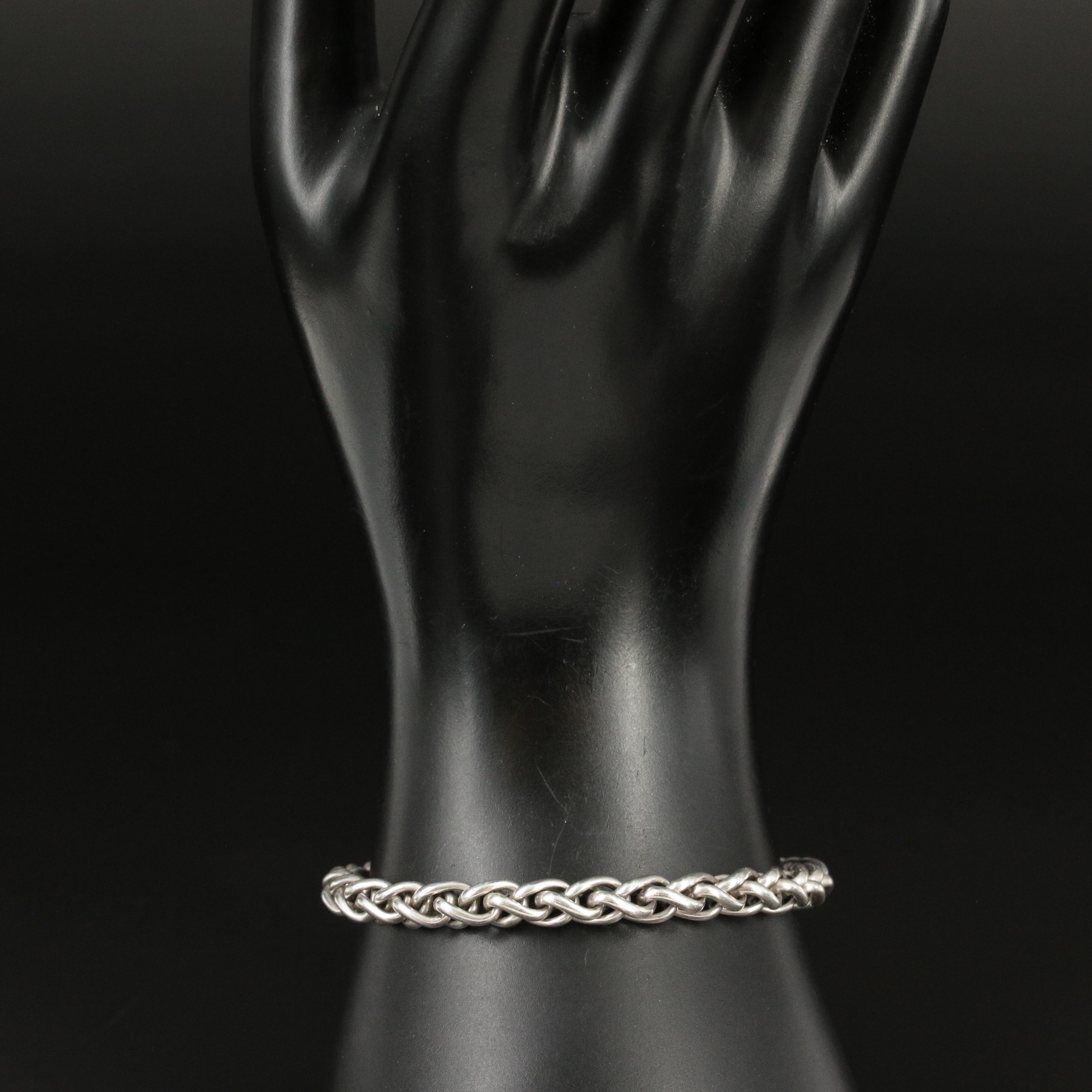 David Yurman Sterling Wheat Chain Bracelet with 14K Accents