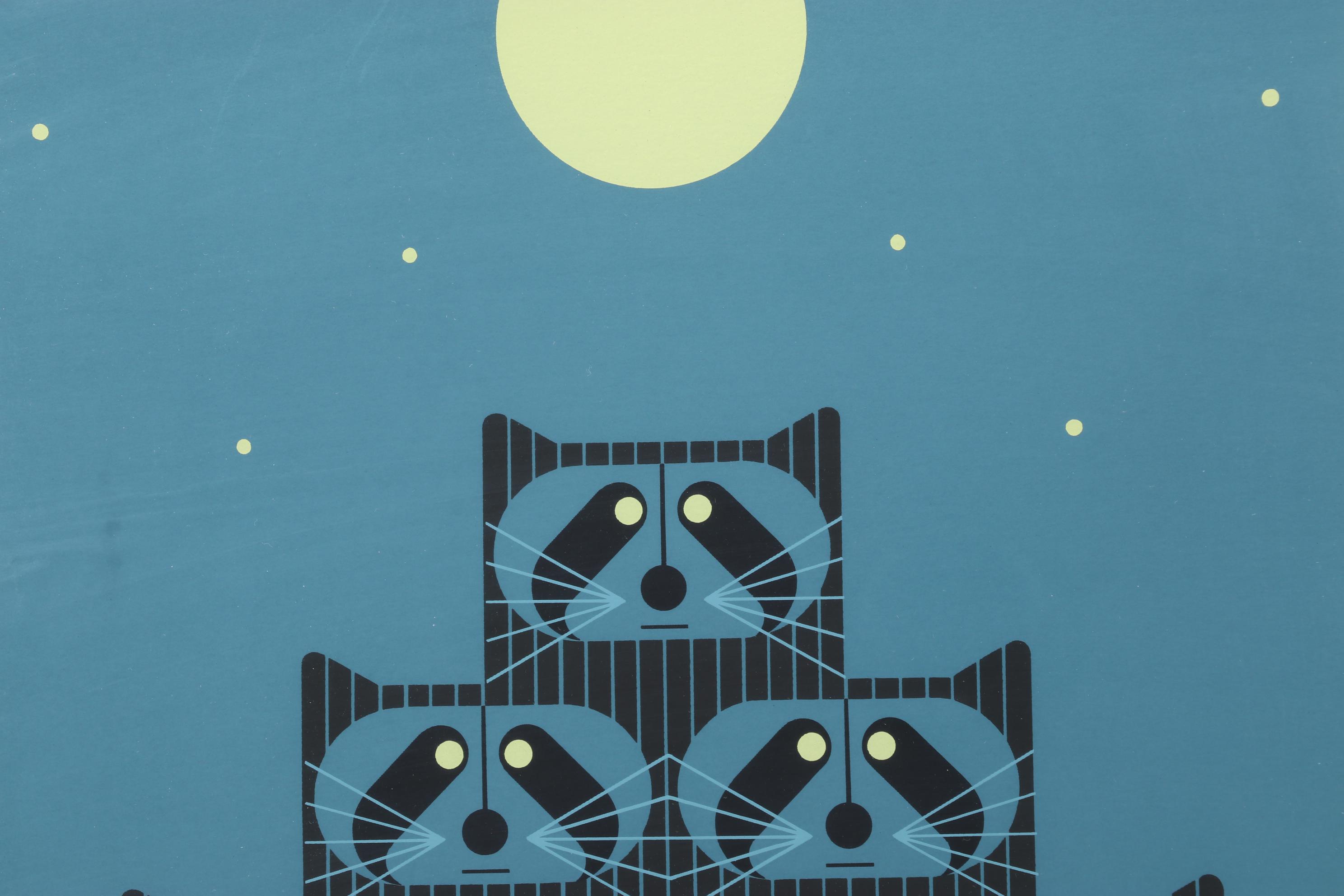 Charley Harper Serigraph "Raccpack," 1975