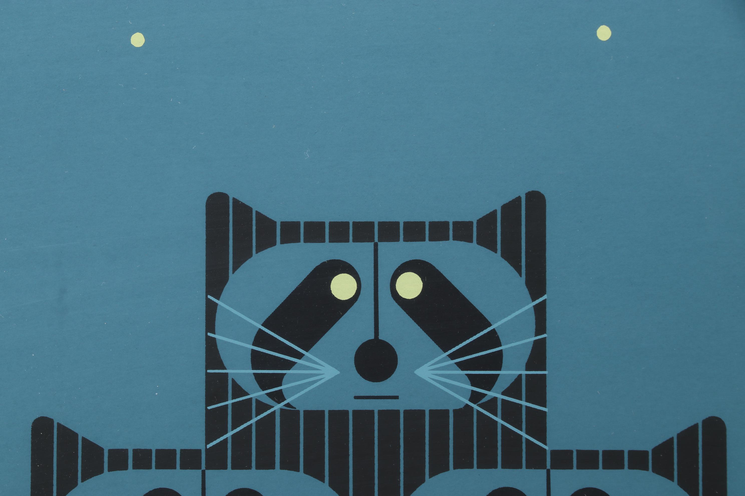 Charley Harper Serigraph "Raccpack," 1975