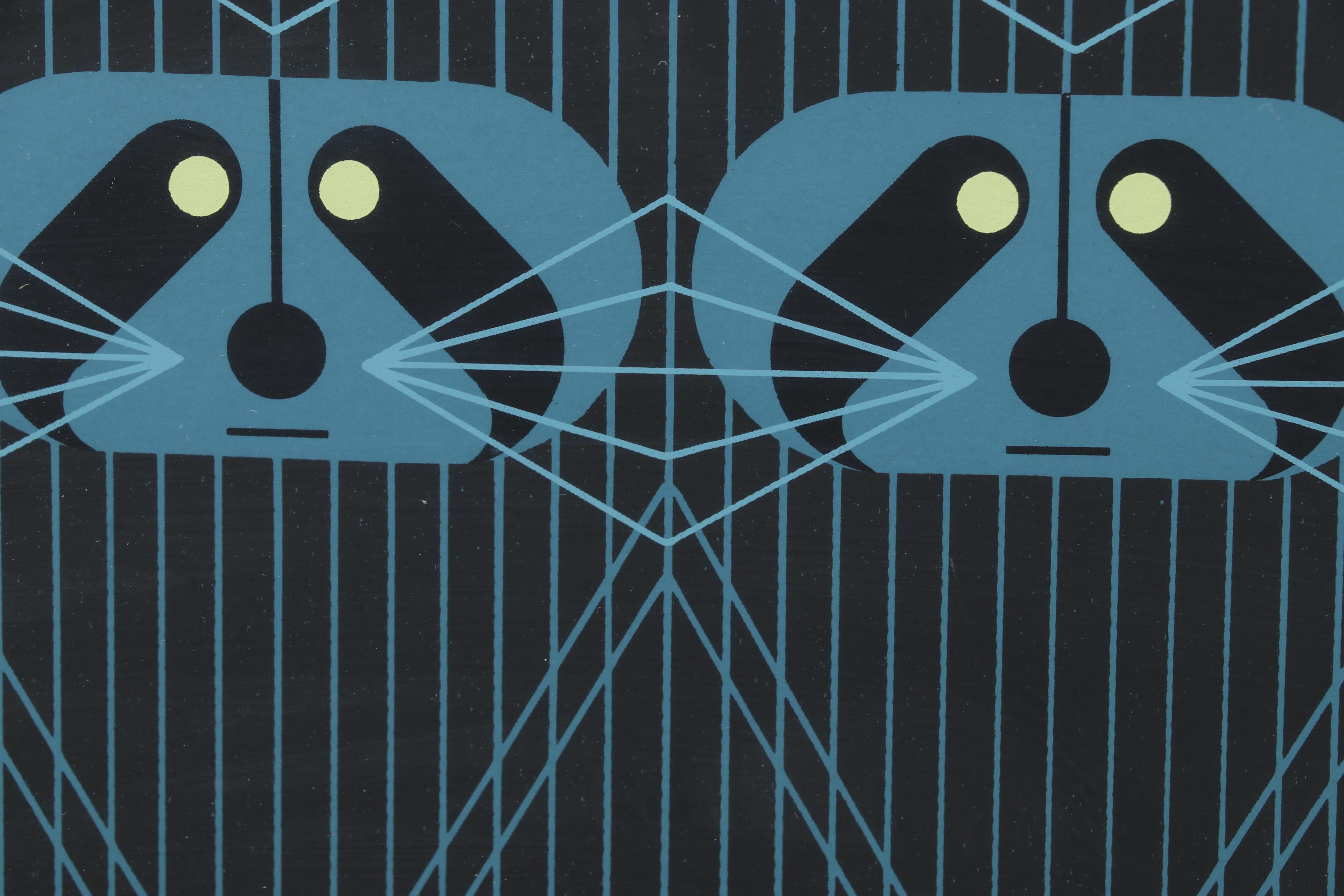 Charley Harper Serigraph "Raccpack," 1975