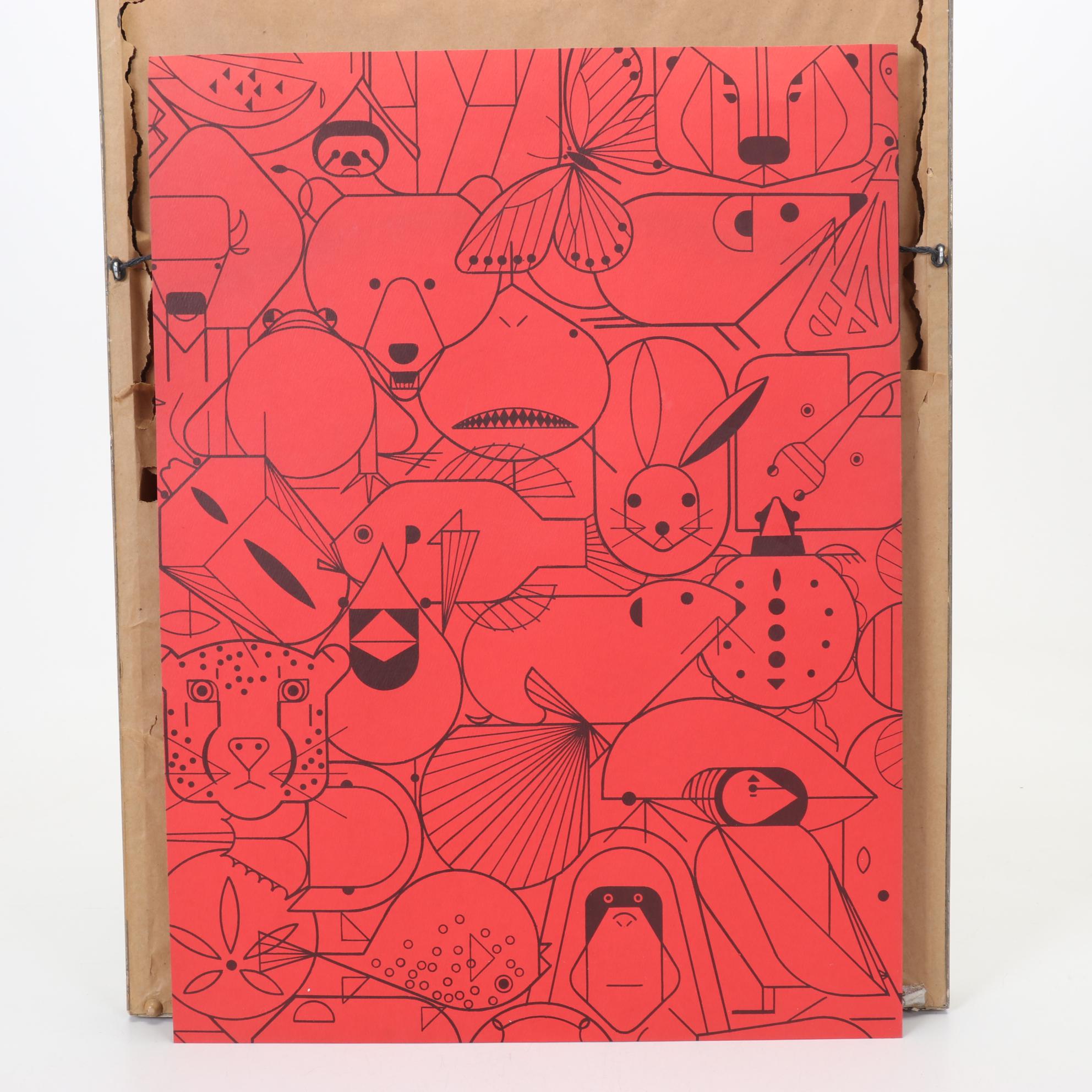 Charley Harper Serigraph "Raccpack," 1975