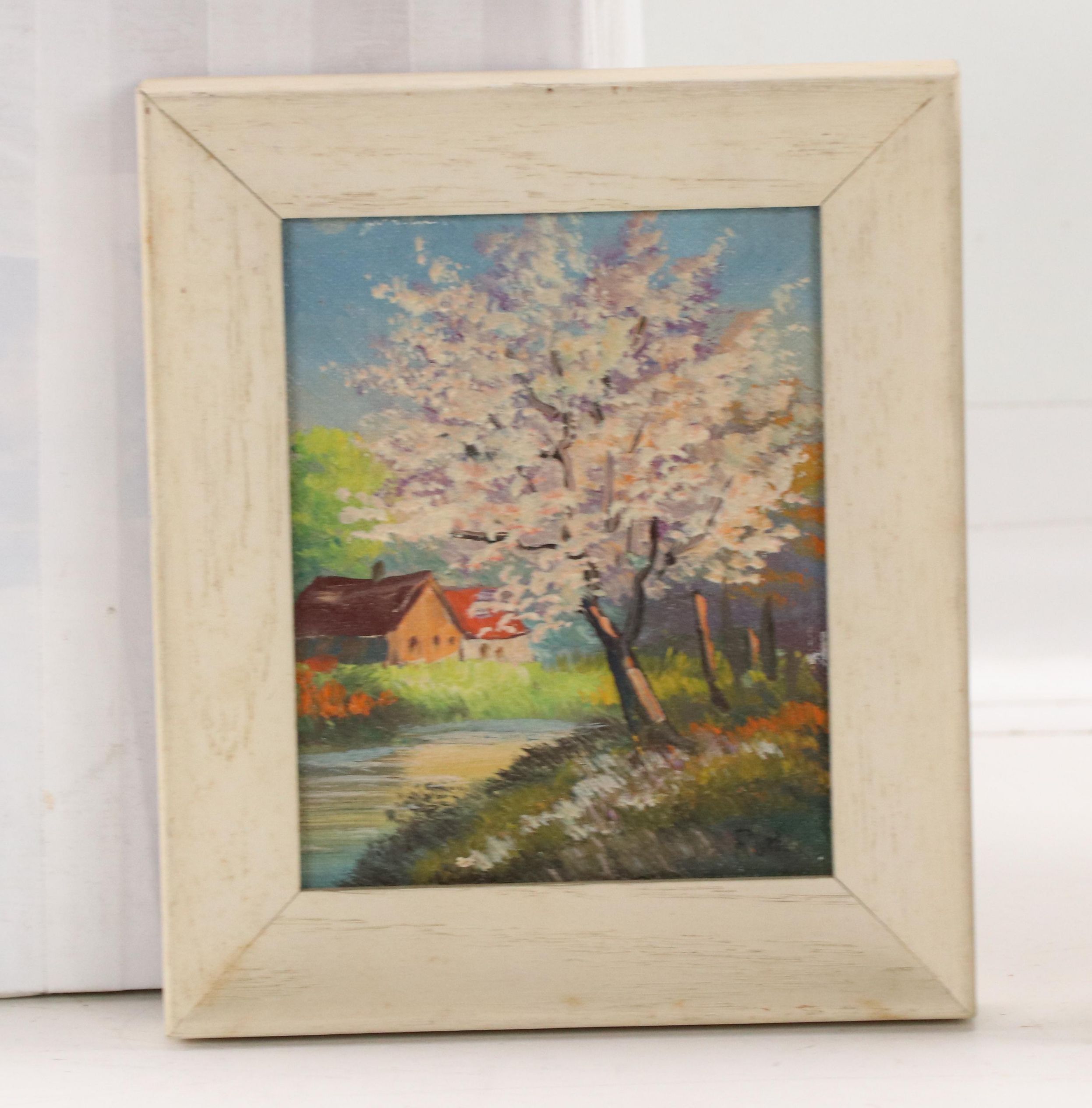 Carl Roth Bucolic Landscape Oil Paintings