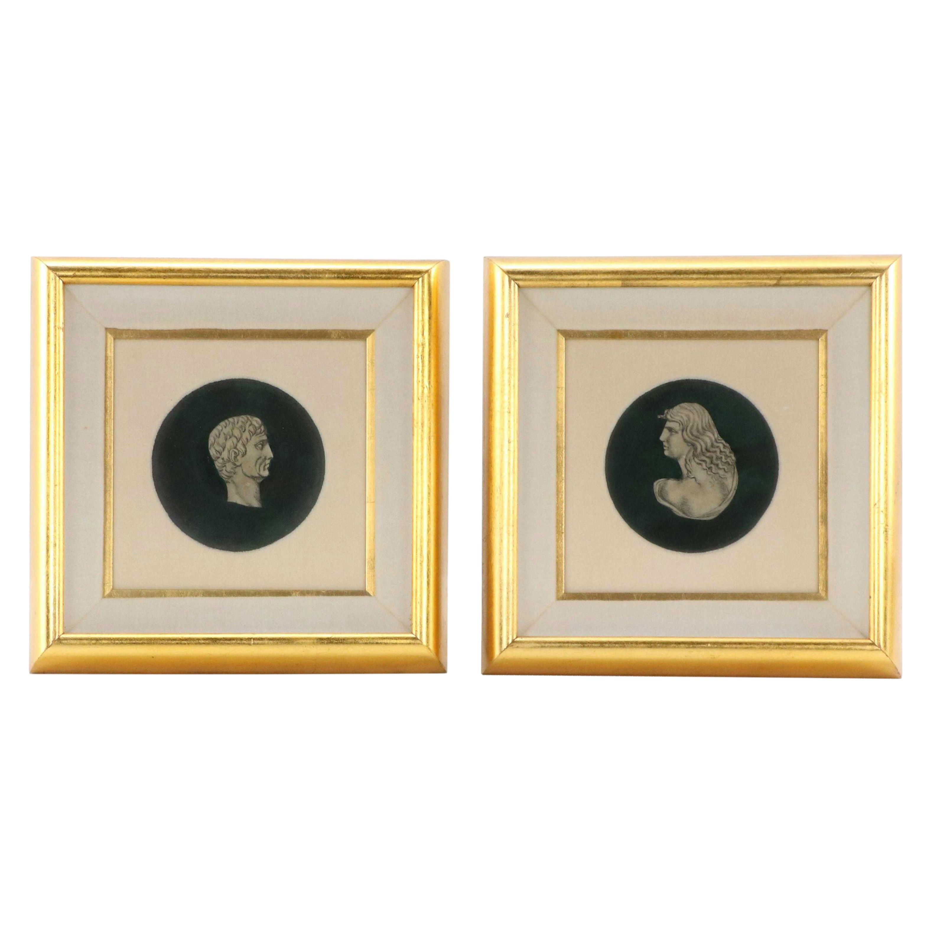 Collotypes of Greek Profile Portraits