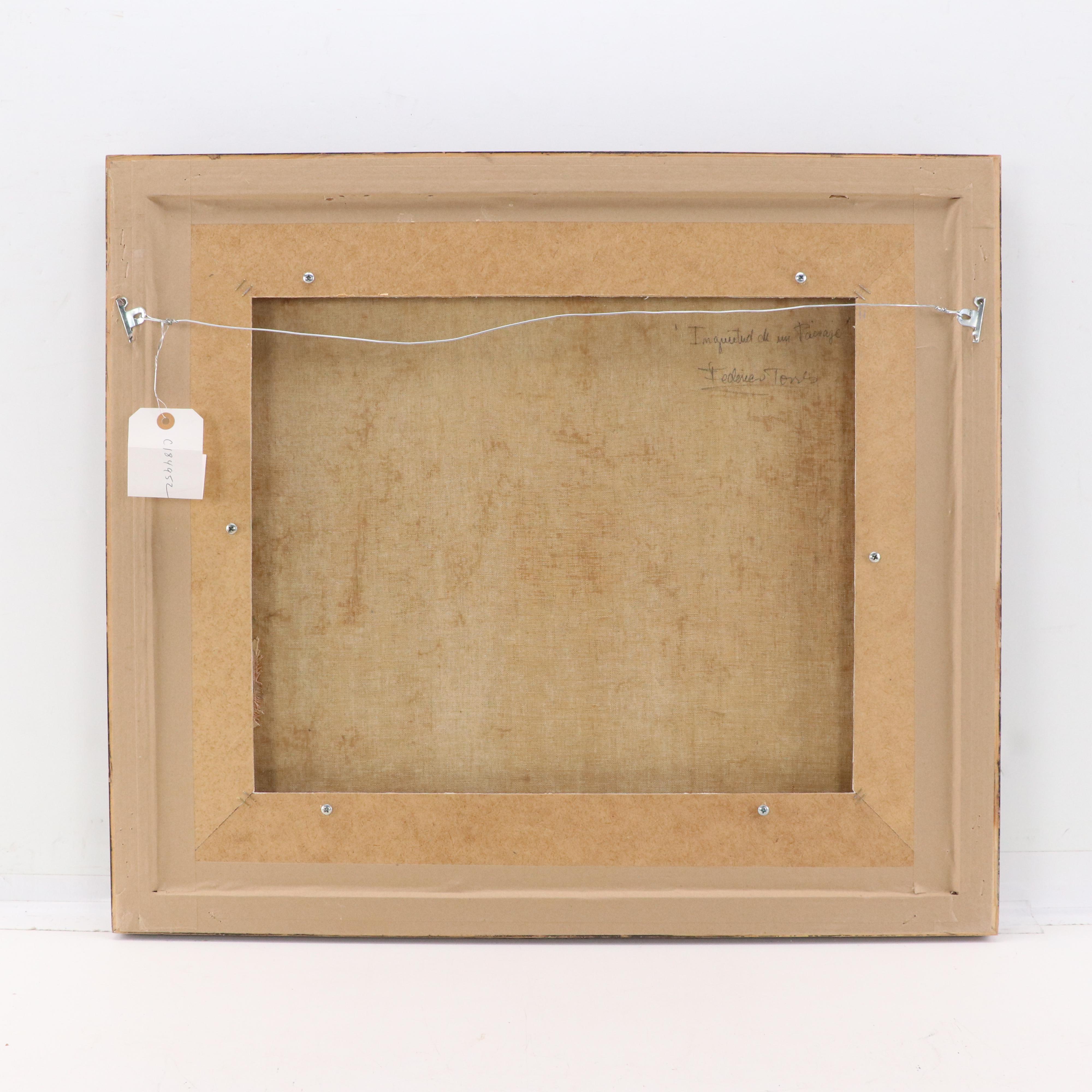 Federico Torres Impasto Oil Painting of Tropical Landscape