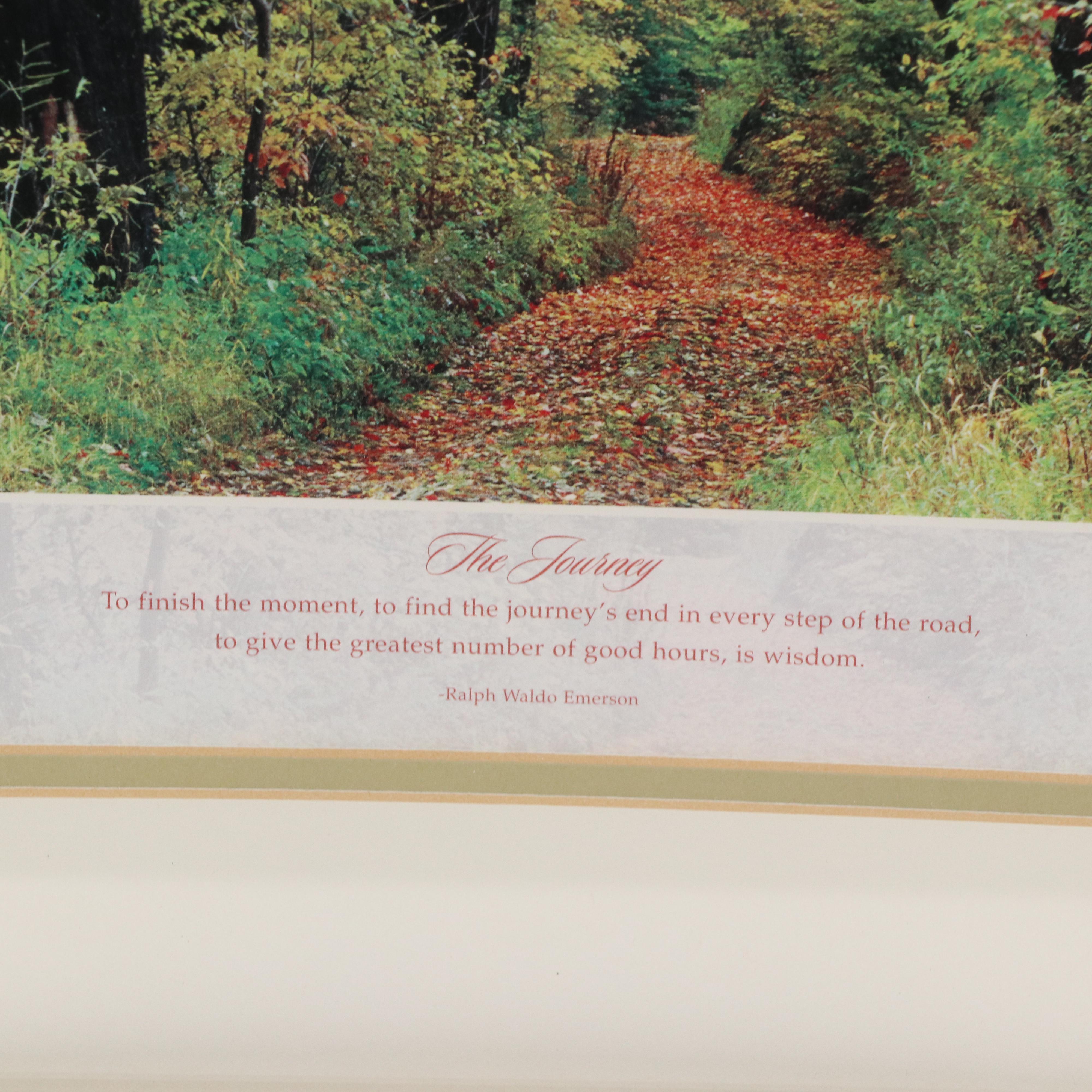 Inspirational Print "The Journey" with Emerson Poem | EBTH