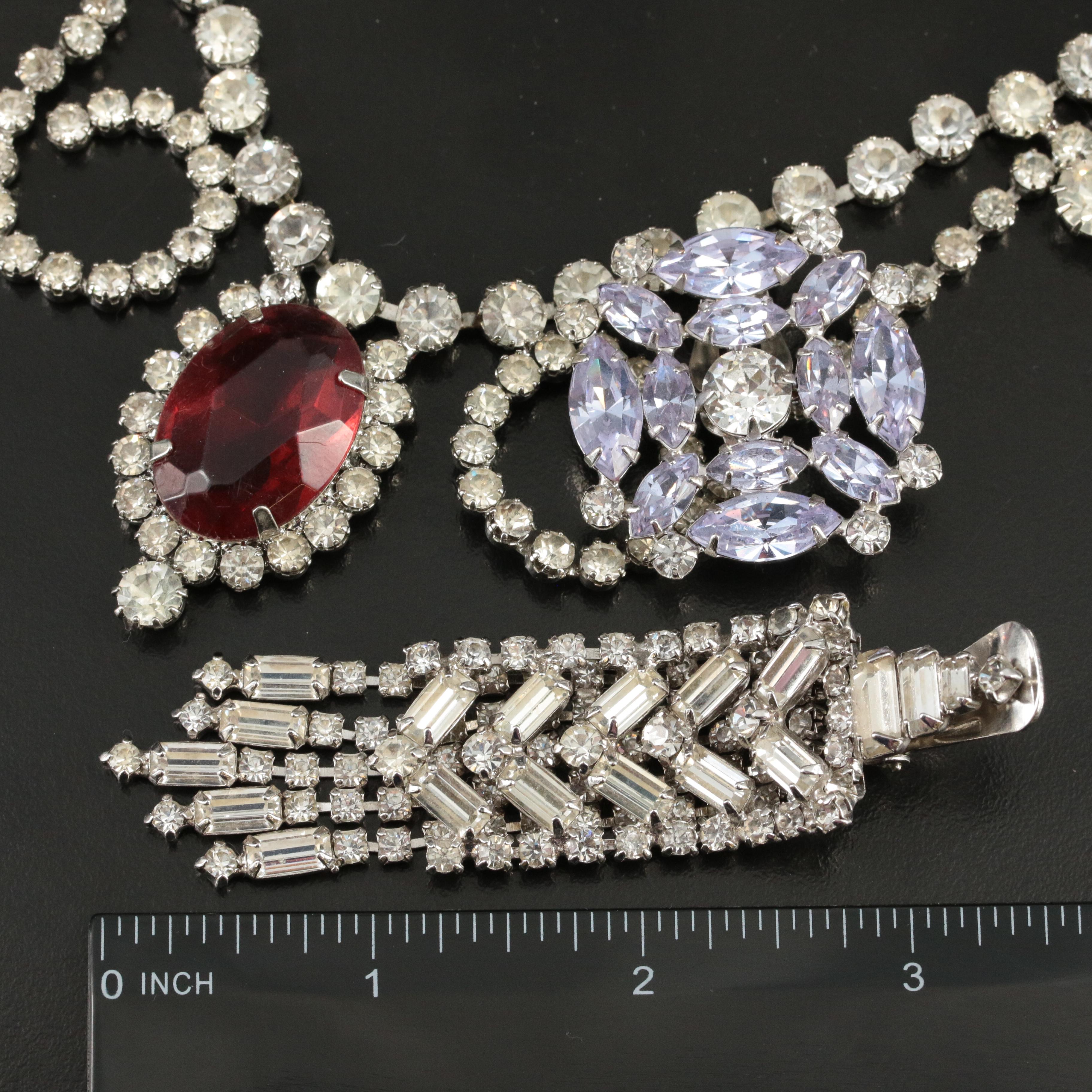 Rhinestone Jewelry Featuring B. David Earrings