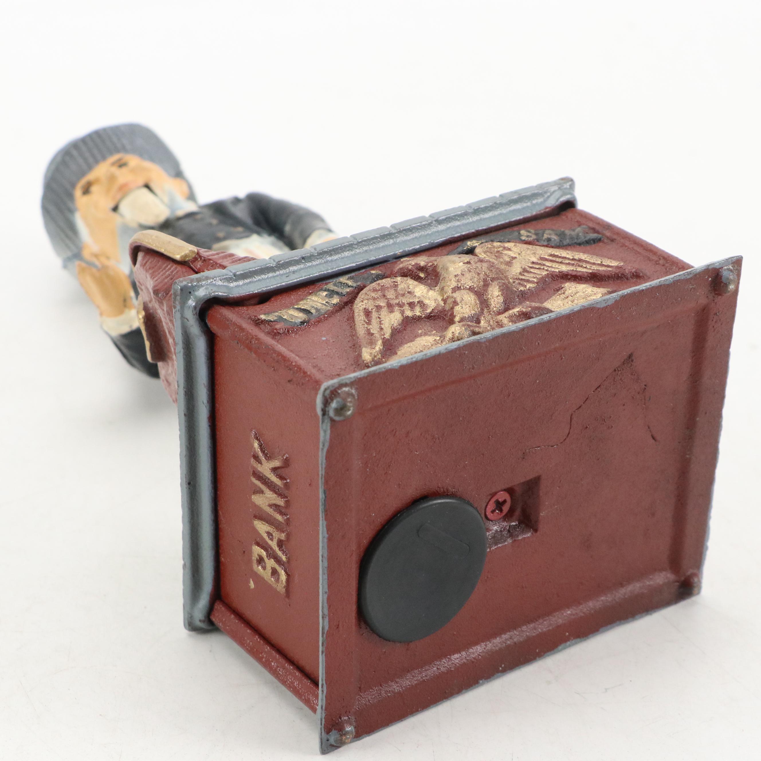 Cast Iron Uncle Sam Figural Mechanical Bank