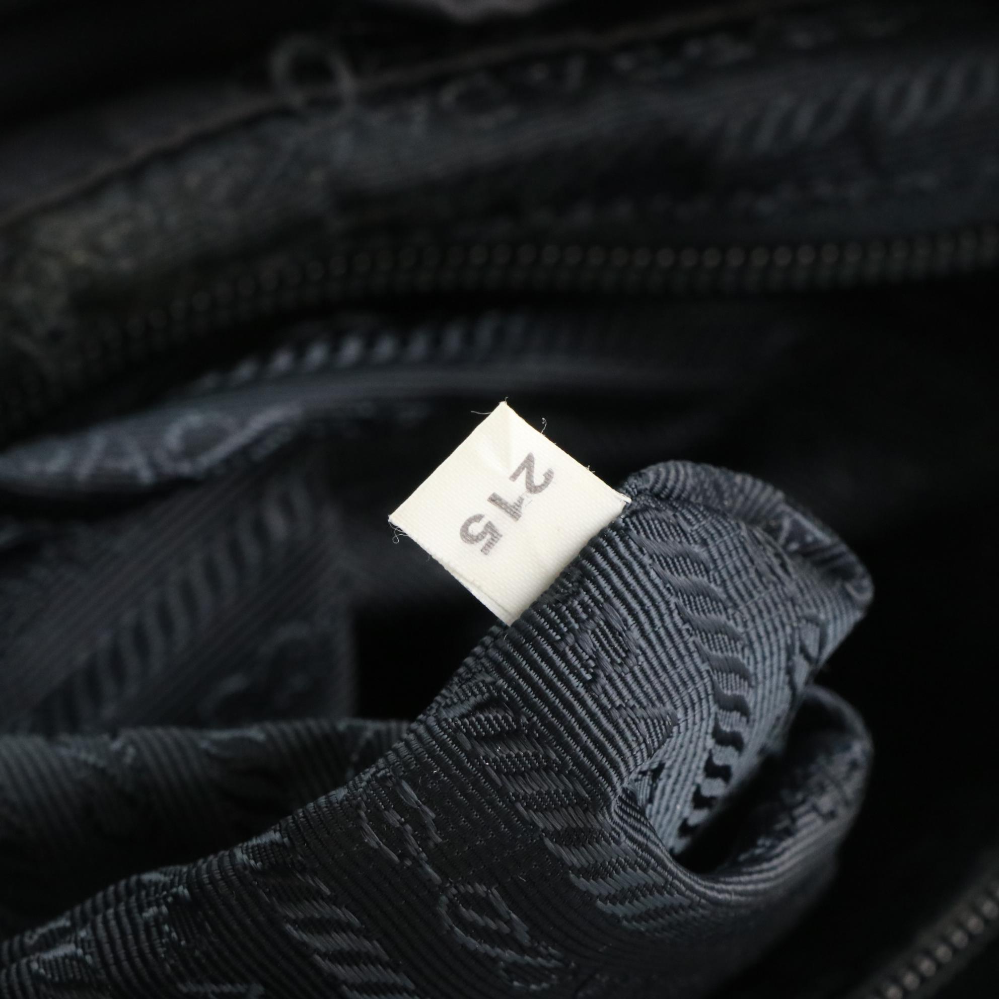 Prada Navy Blue Nylon Backpack with Saffiano Leather Trim