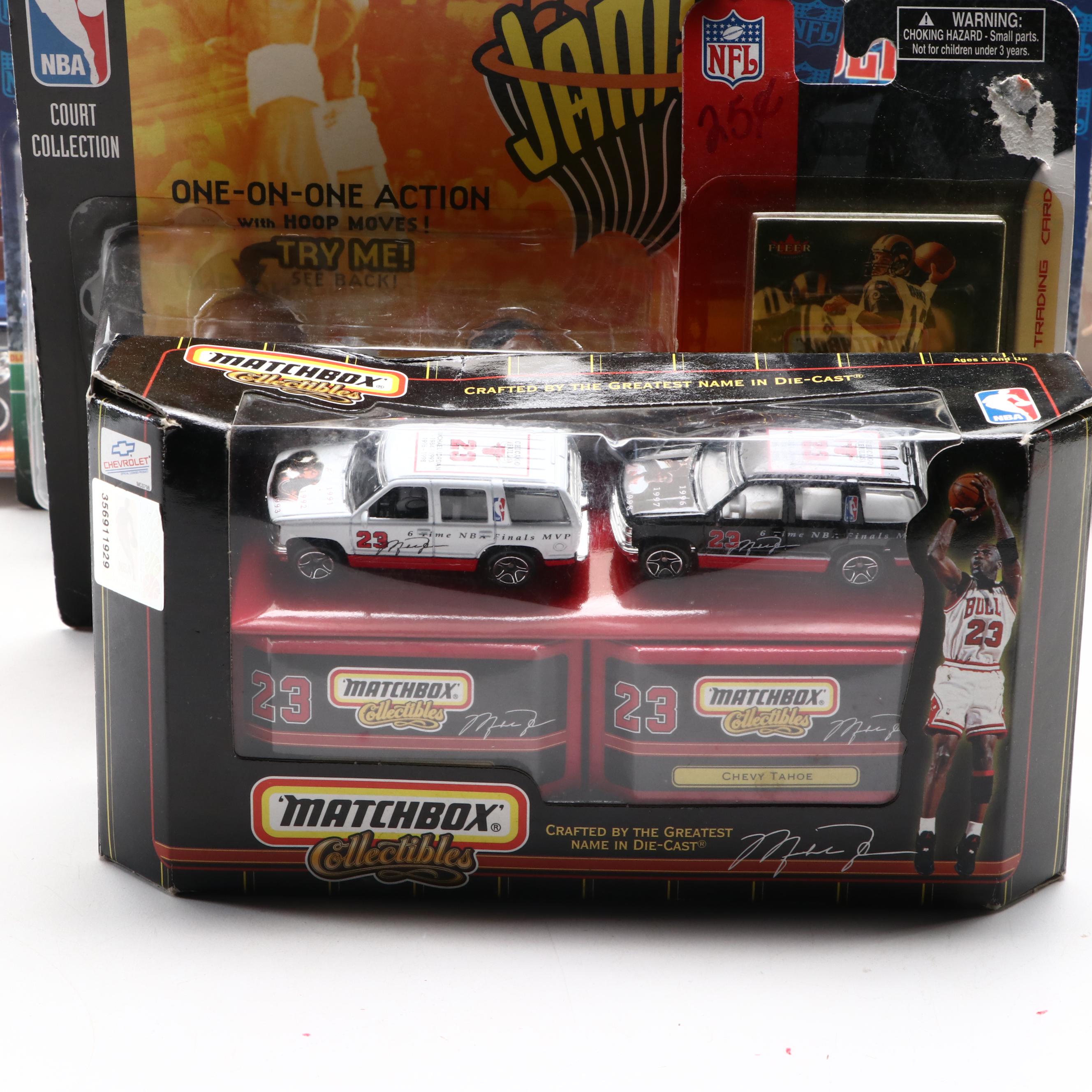 Matchbox and Hot Wheels NBA Themed Vehicles with Other Sports Themed Toys