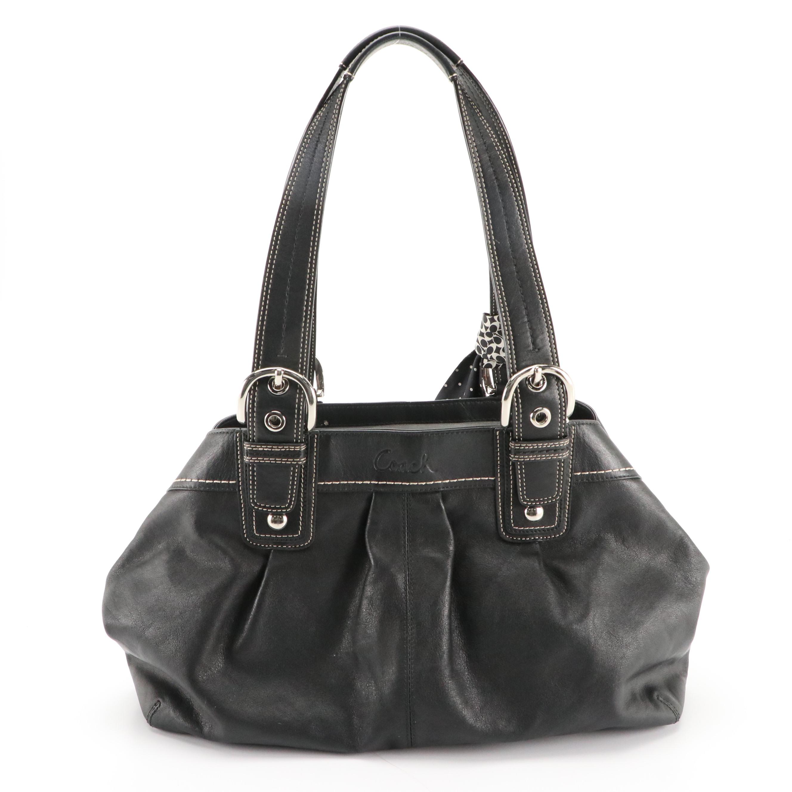 Coach Bleeker Signature Canvas Shoulder Tote & Soho Pleated Leather Shoulder Bag