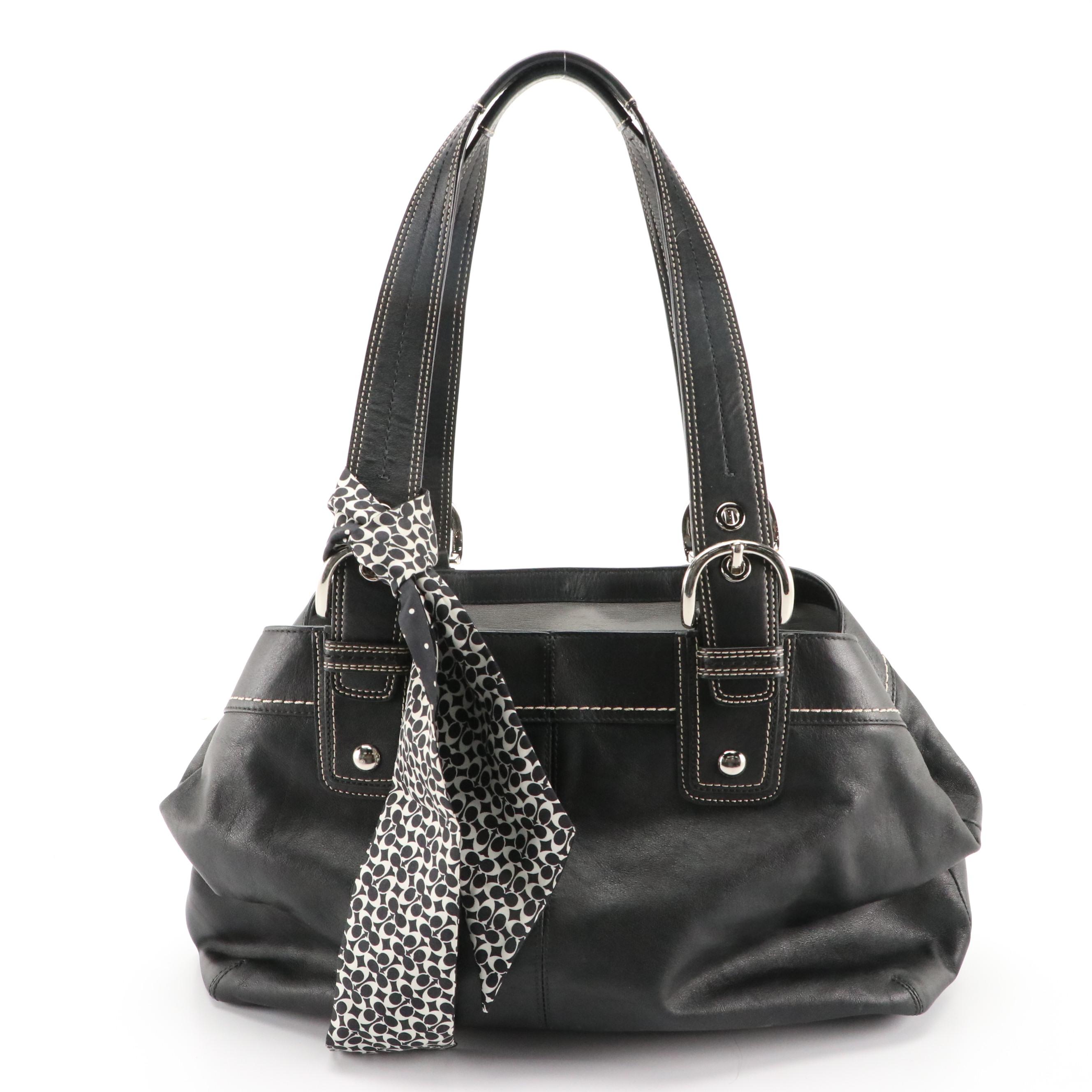 Coach Bleeker Signature Canvas Shoulder Tote & Soho Pleated Leather Shoulder Bag