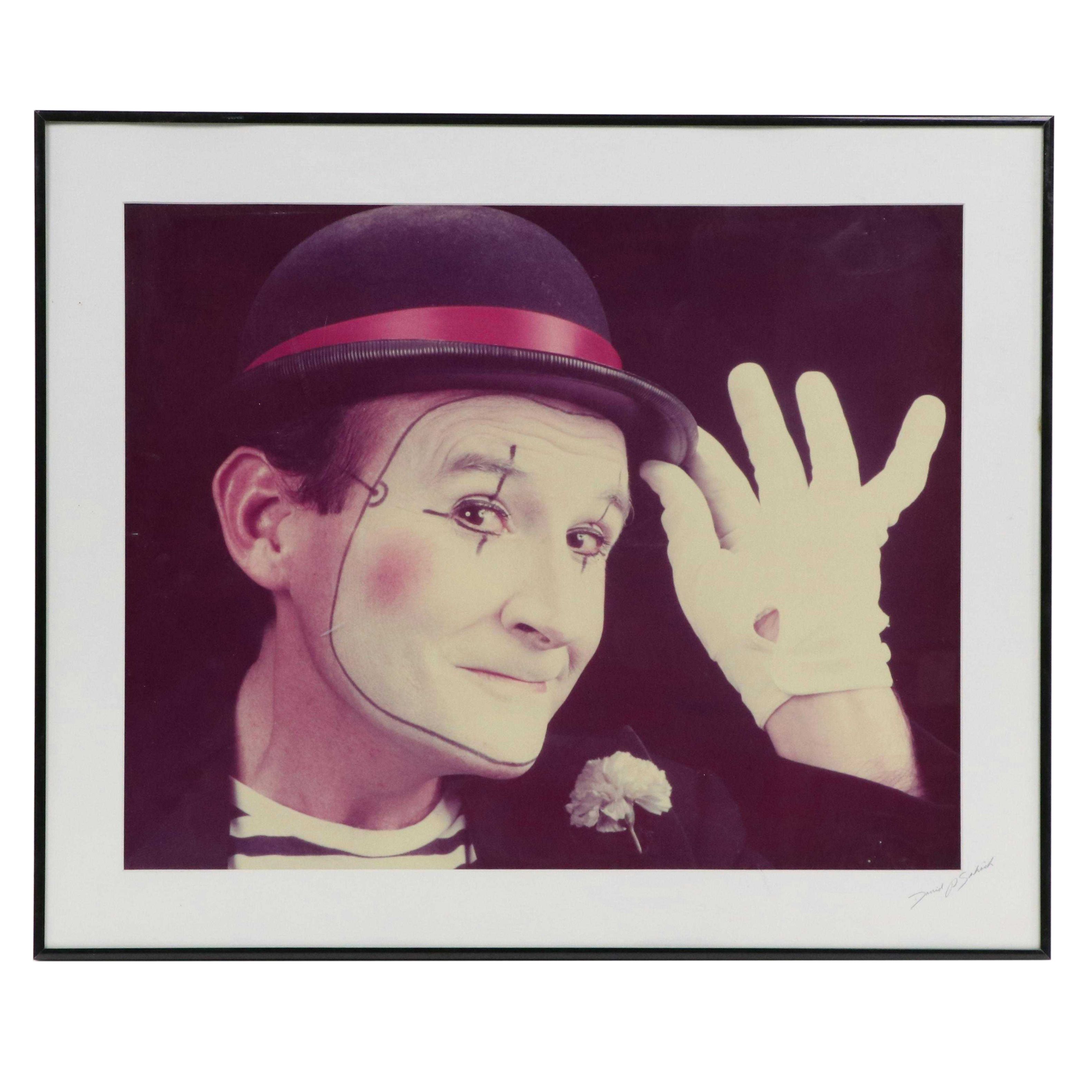 Color Photographic Print of a Mime
