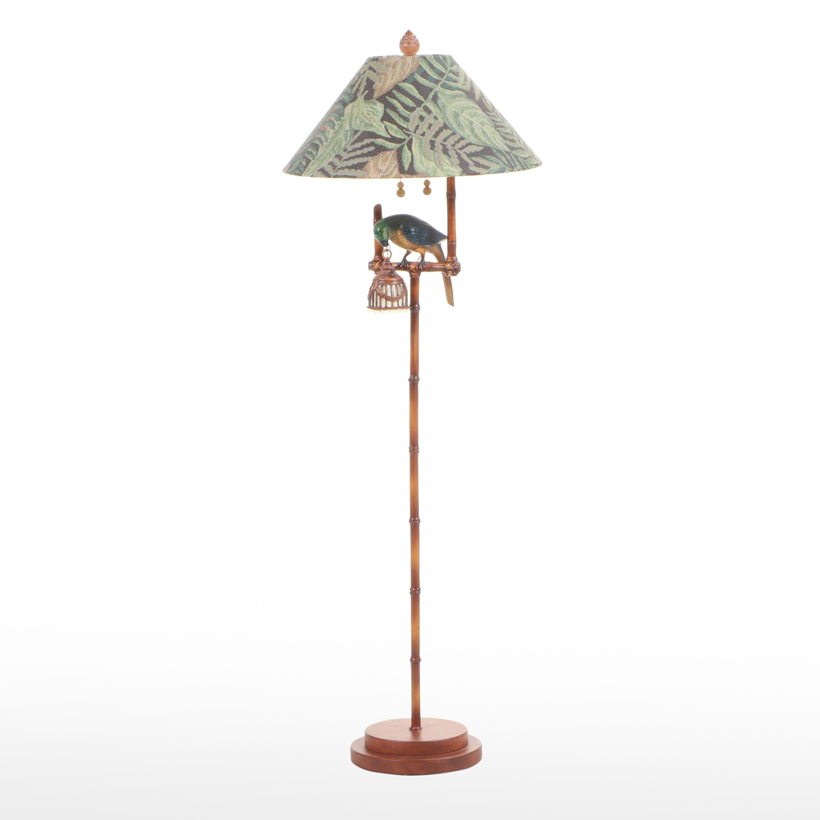frederick cooper ランプ Frederick Cooper Parrot on Faux-Bamboo Perch Floor Lamp | EBTH