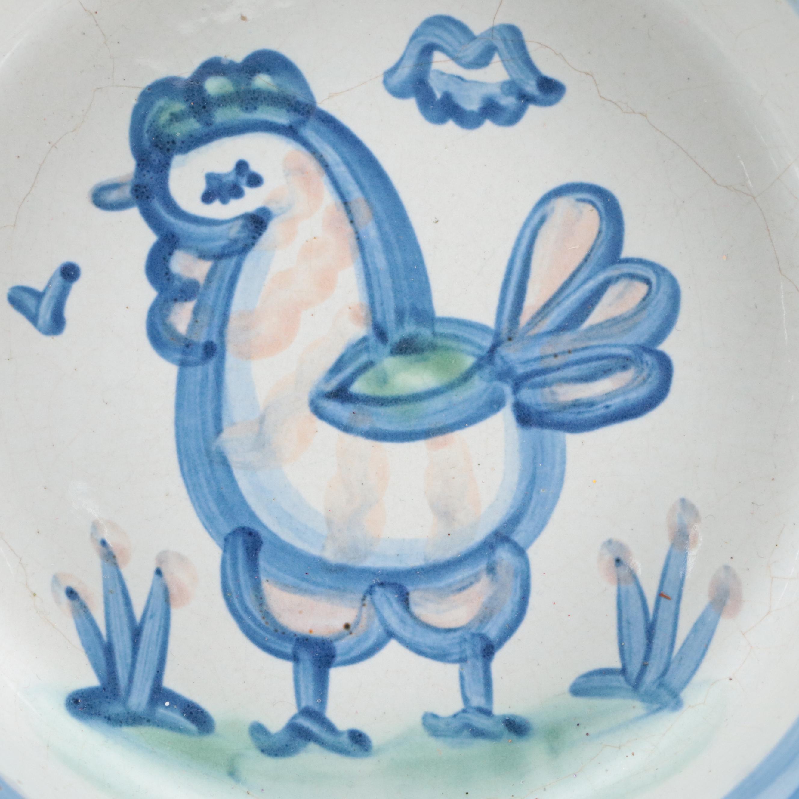 M.A. Hadley Studio Art Pottery "Country Scene" Stoneware Casserole Dishes