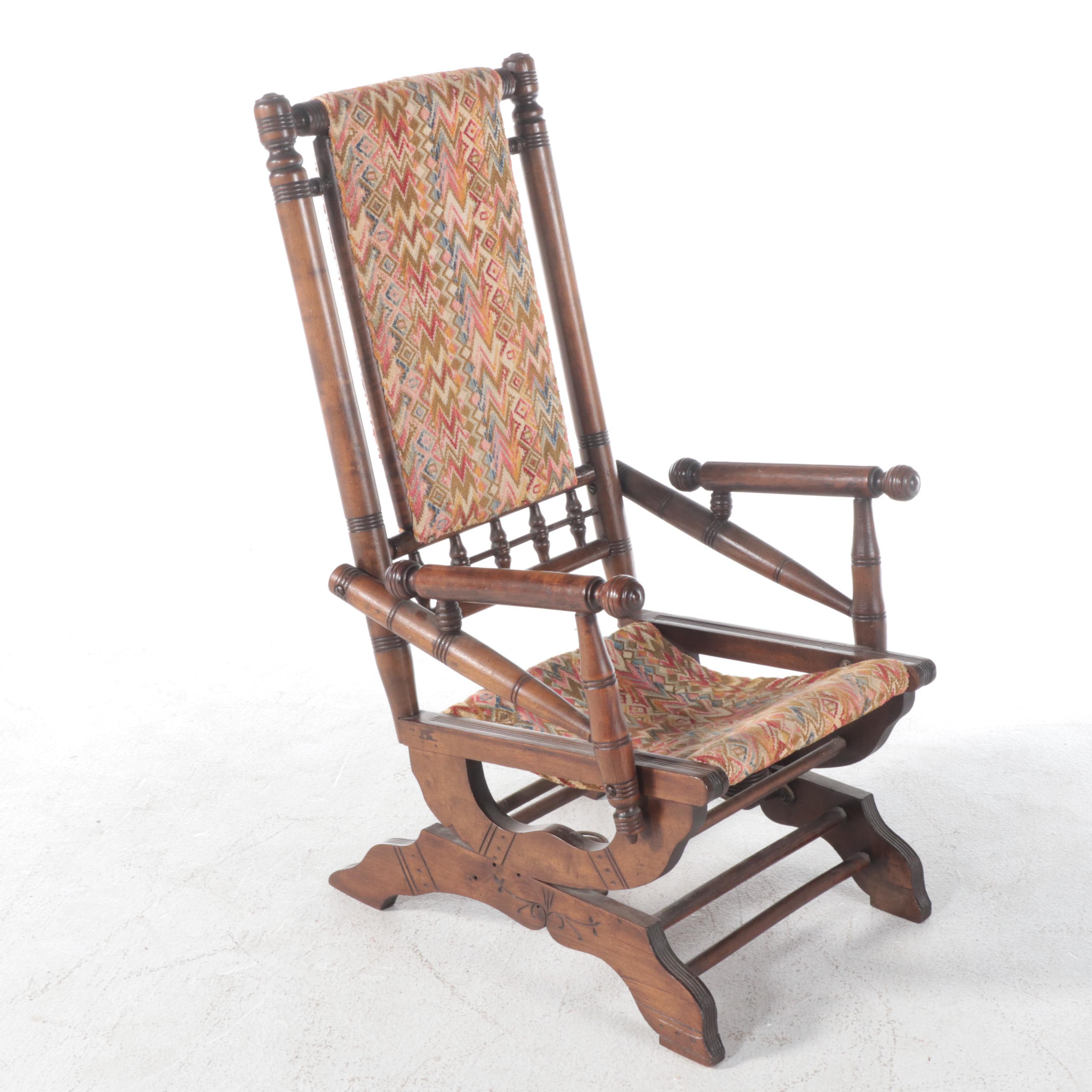 Victorian Maple Platform Rocker, Late 19th Century | EBTH