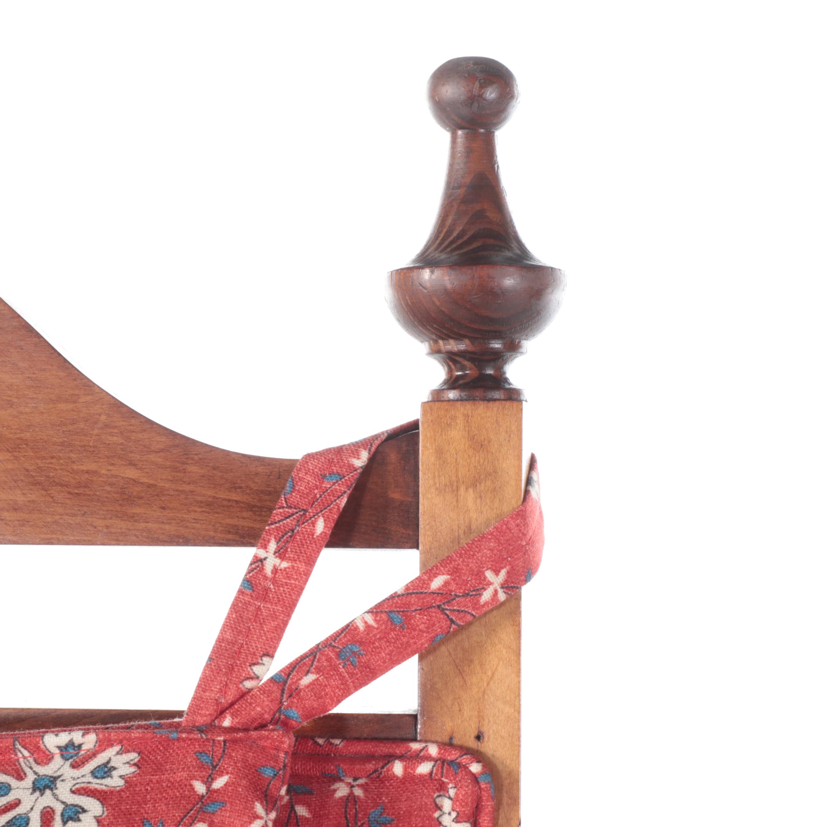 American Colonial Revival Maple Morris Chair, Early 20th Century