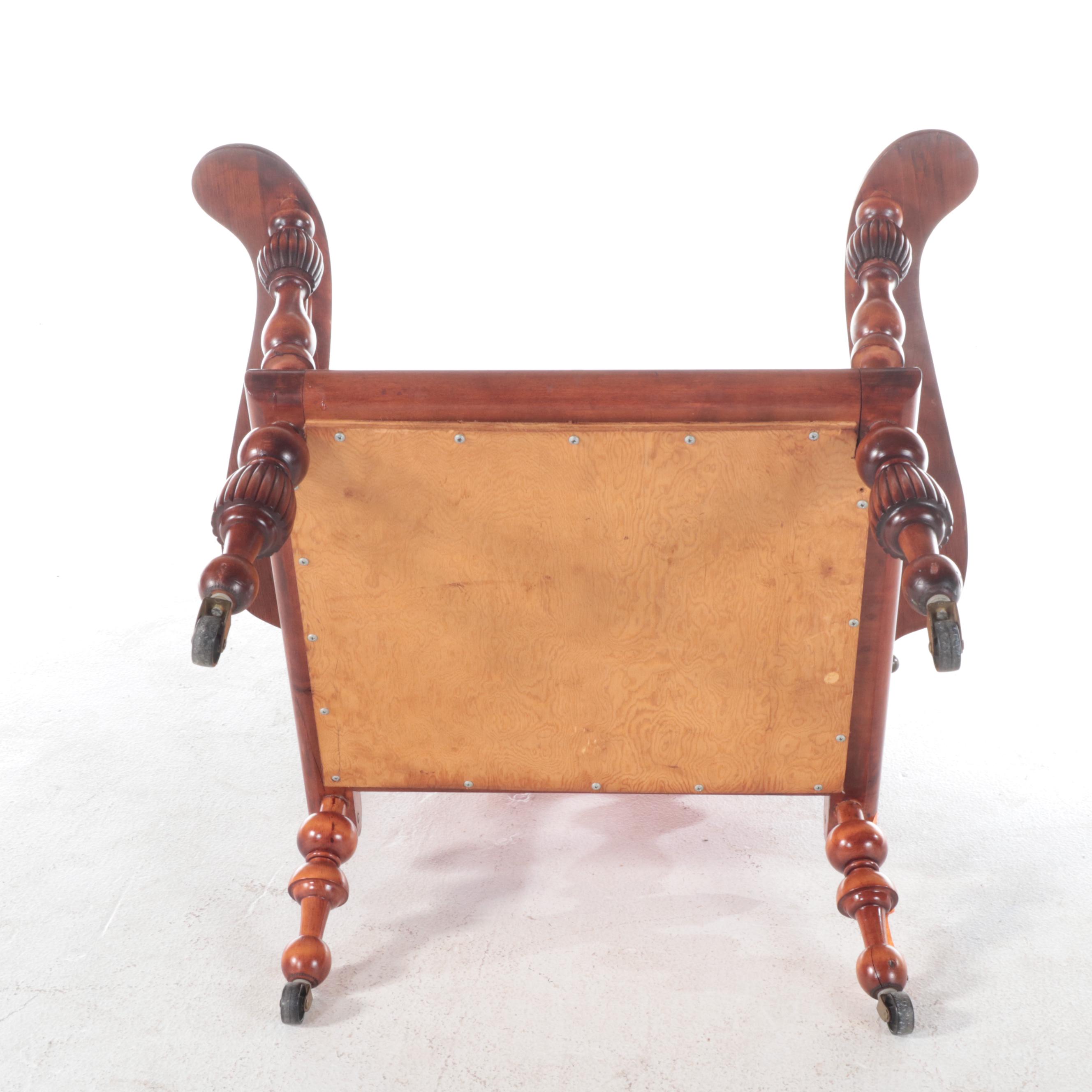 American Colonial Revival Maple Morris Chair, Early 20th Century