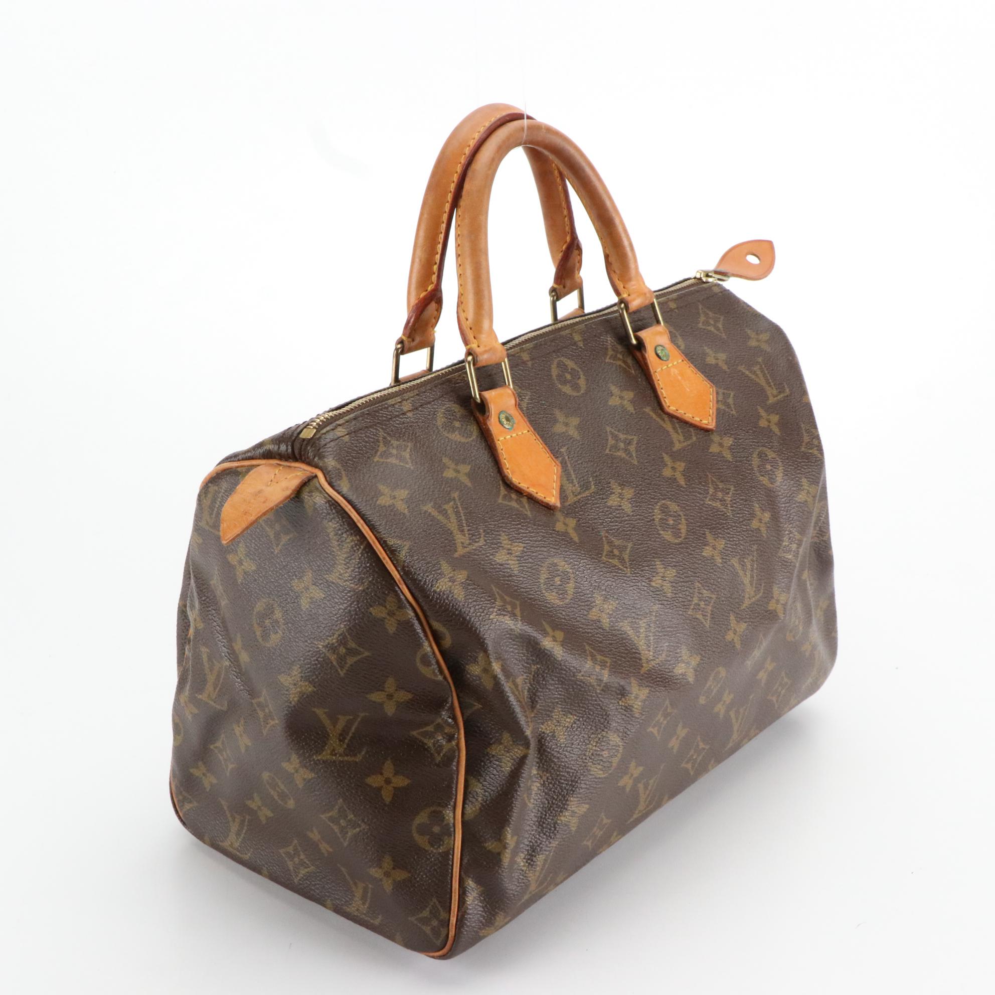 Louis Vuitton Speedy 30 Monogram Coated Canvas and Leather Handbag