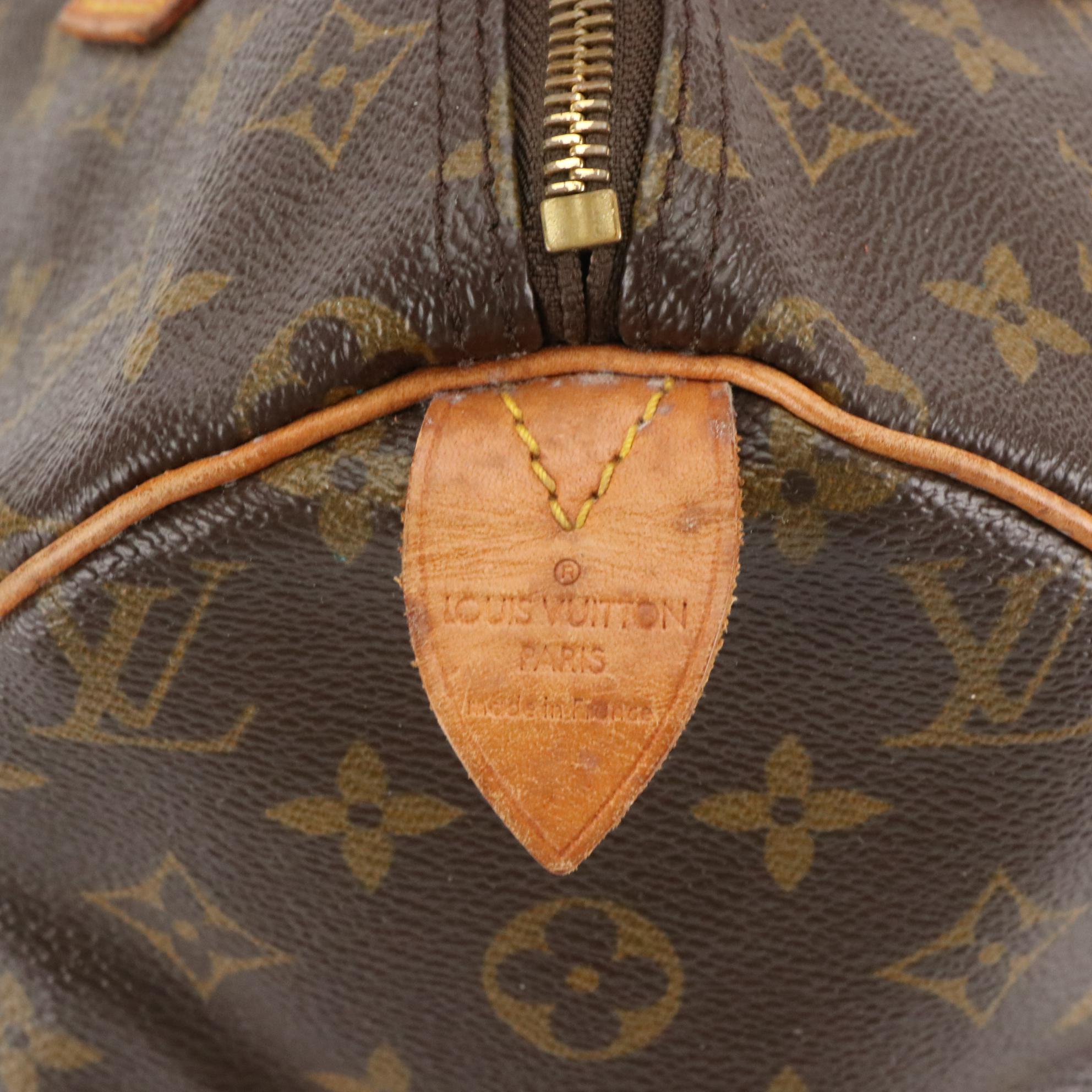 Louis Vuitton Speedy 30 Monogram Coated Canvas and Leather Handbag