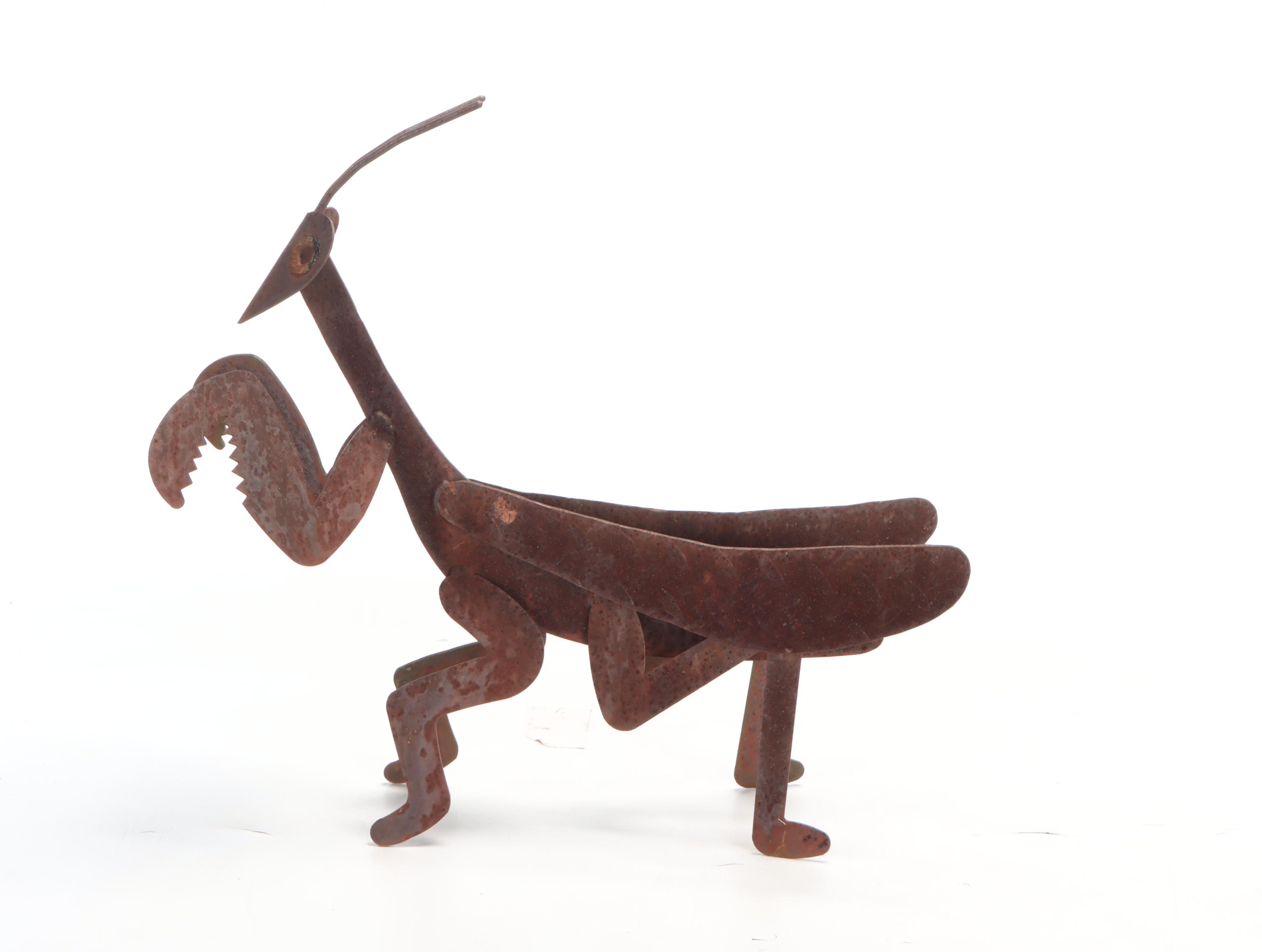 Metal Praying Mantis Garden Statue