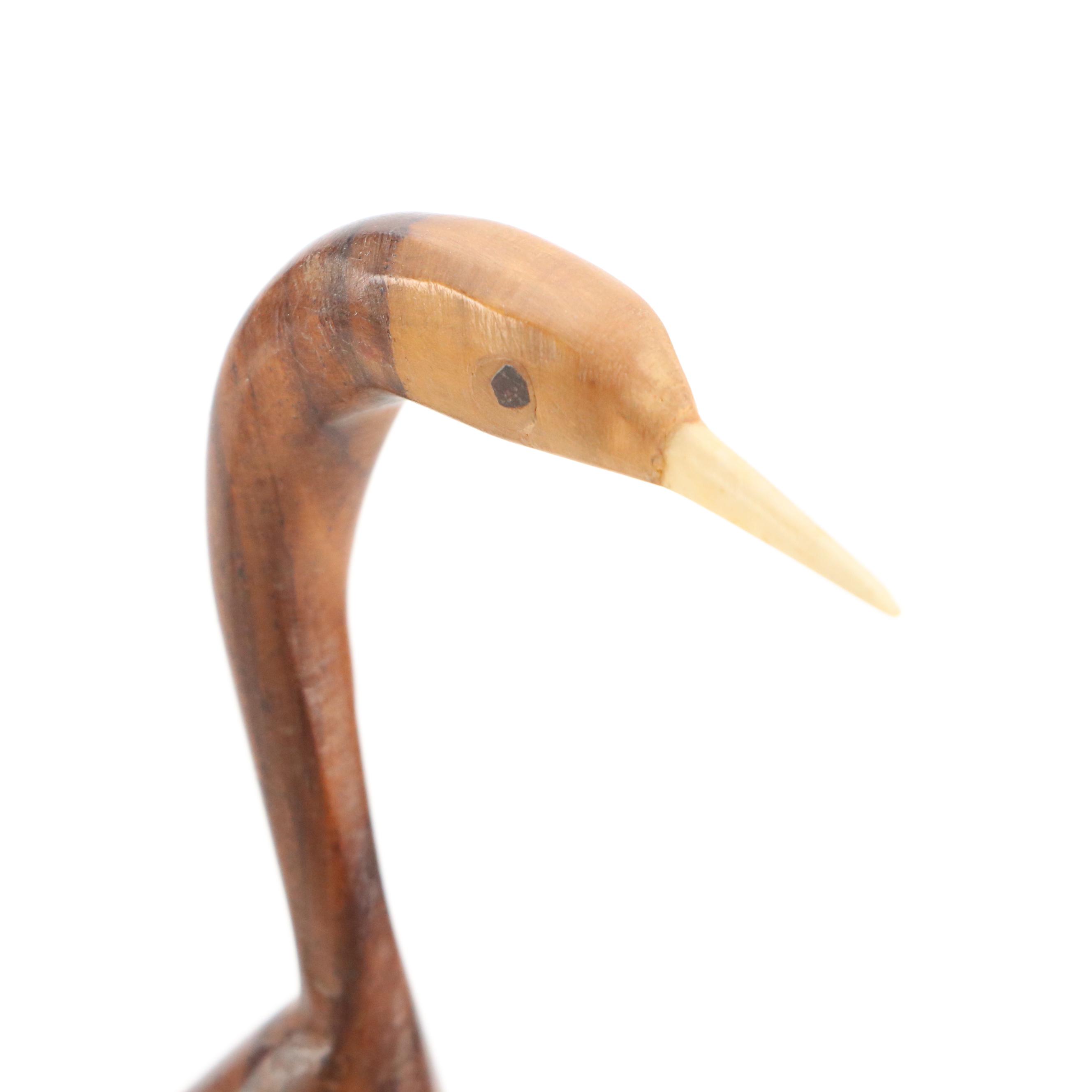 Ghana Akan "Sankofa Anrika" Mythical Bird Wood Carving, Other Small Carved Bird