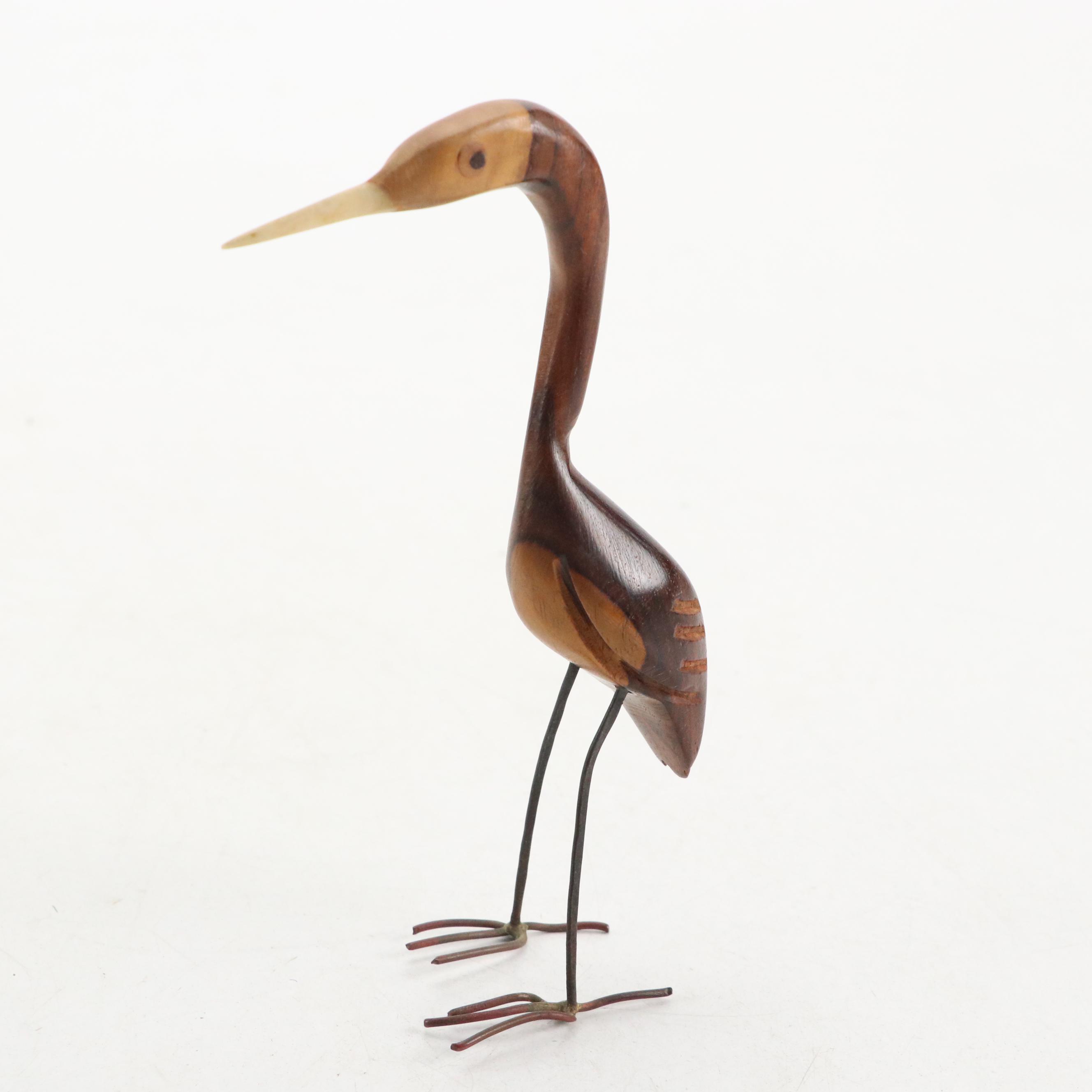 Ghana Akan "Sankofa Anrika" Mythical Bird Wood Carving, Other Small Carved Bird