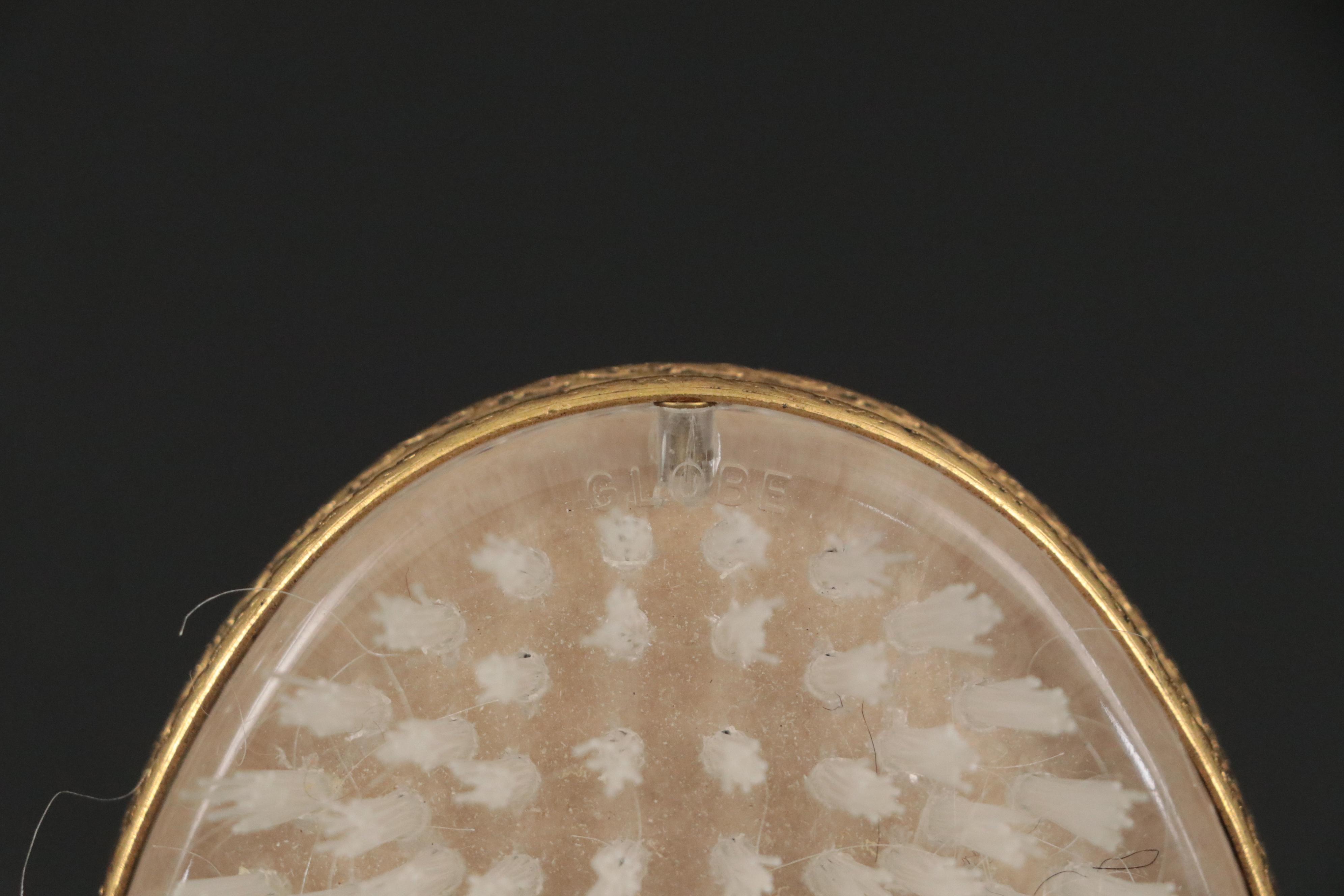 Globe 24K Gold Plated Hand Mirror and Brush with Other Mirrored Vanity Tray