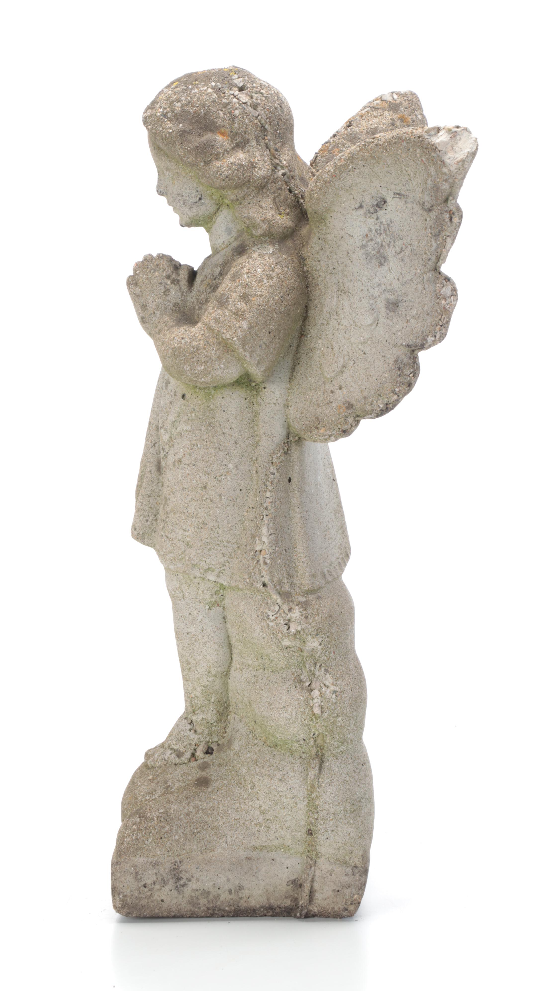 Concrete Angel Garden Statue