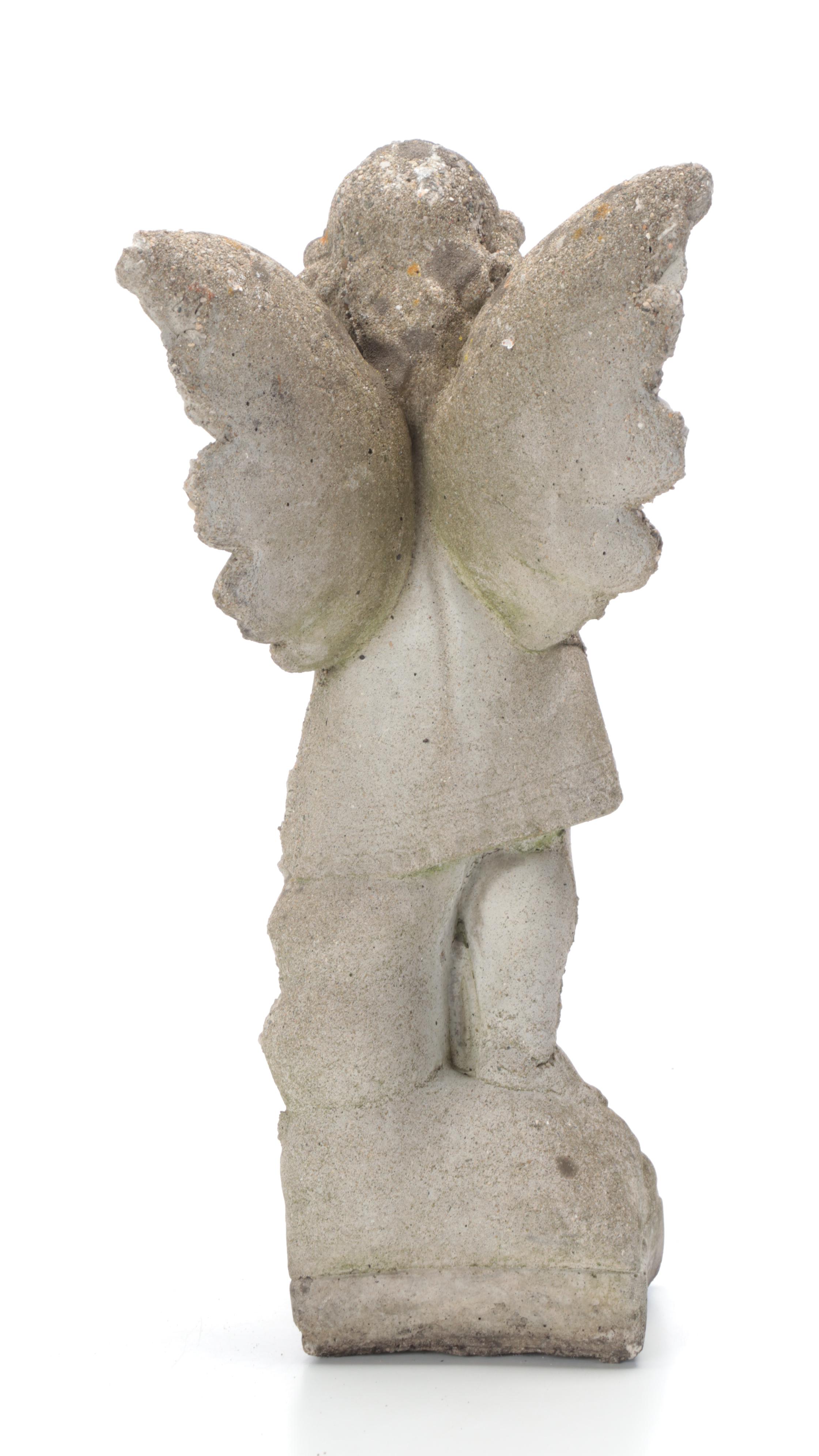 Concrete Angel Garden Statue