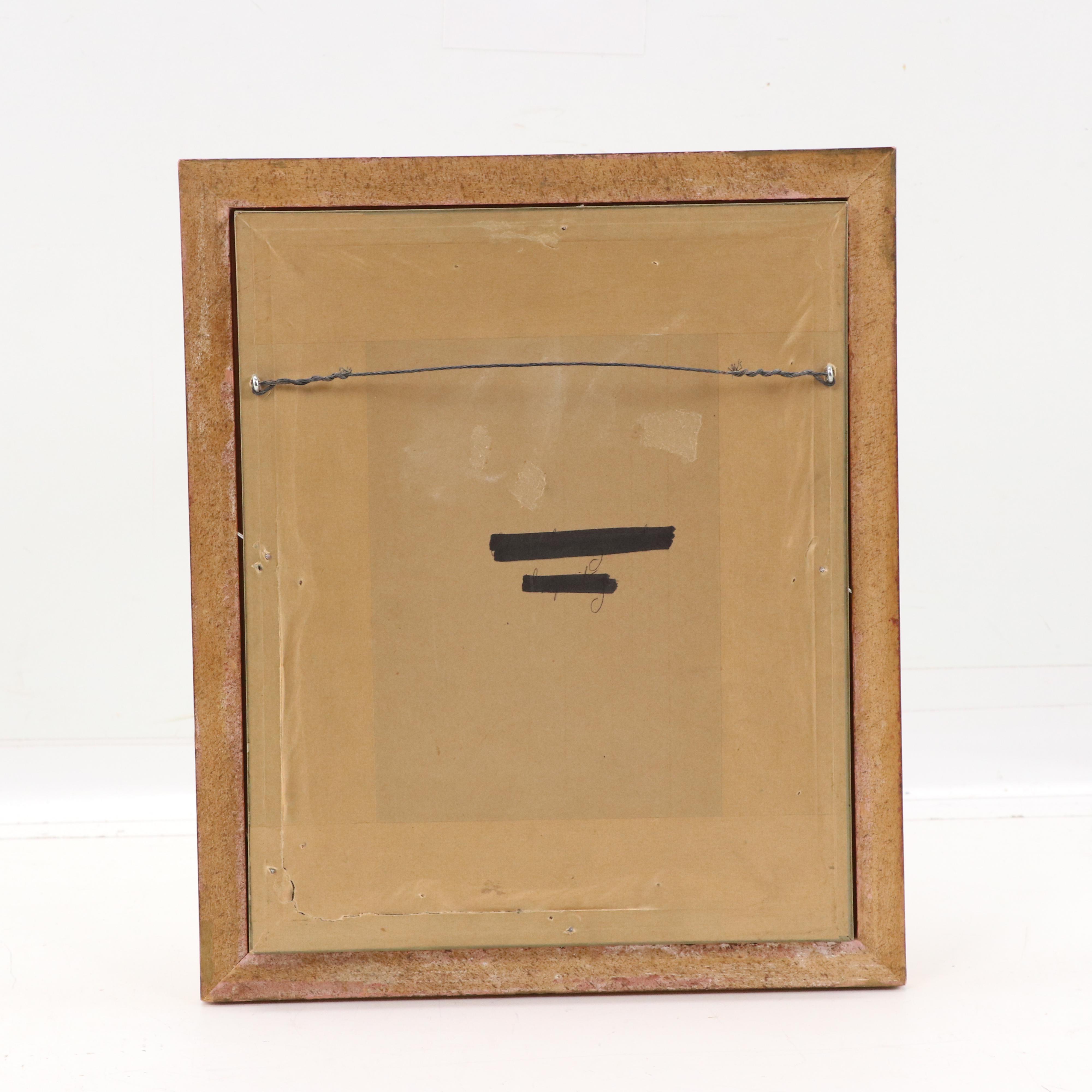 R. Plum Oil Painting of Central European Landscape