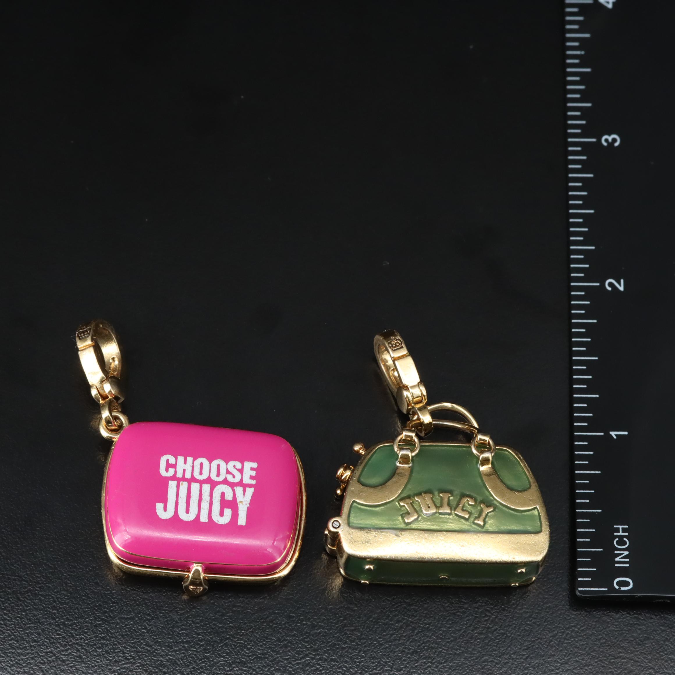 Juicy Couture Charm Collection with Rhinestone and Resin Enamel