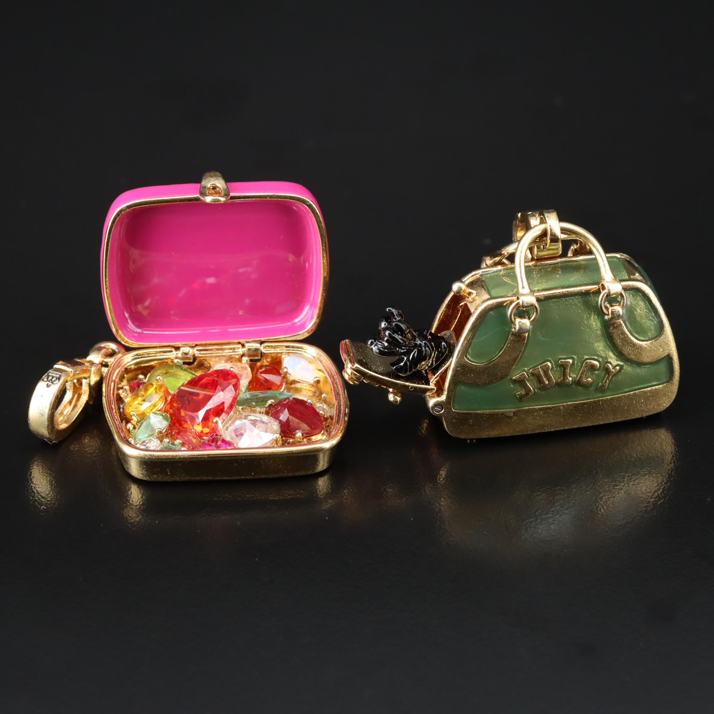 Juicy Couture Charm Collection with Rhinestone and Resin Enamel