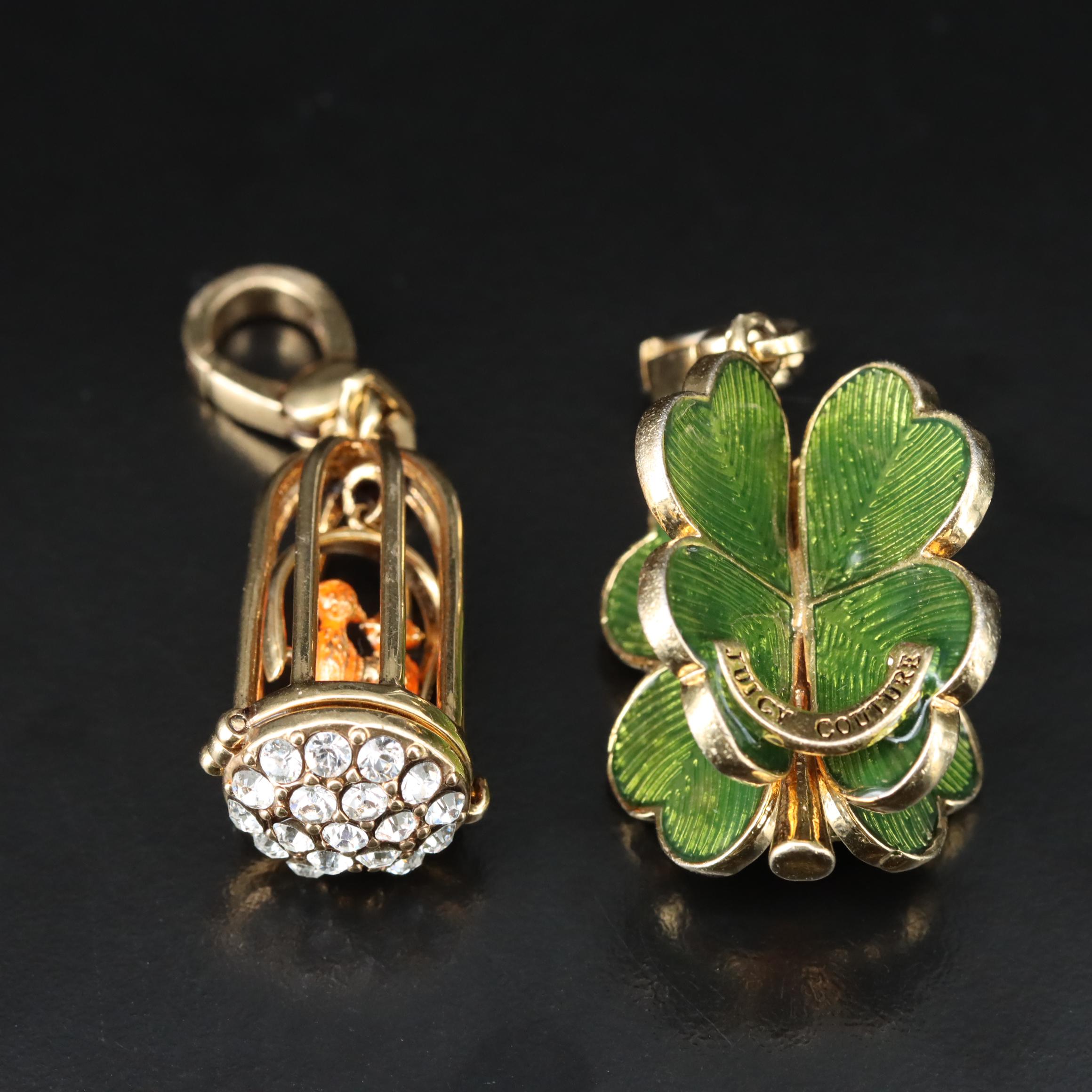 Juicy Couture Charm Collection with Rhinestone and Resin Enamel