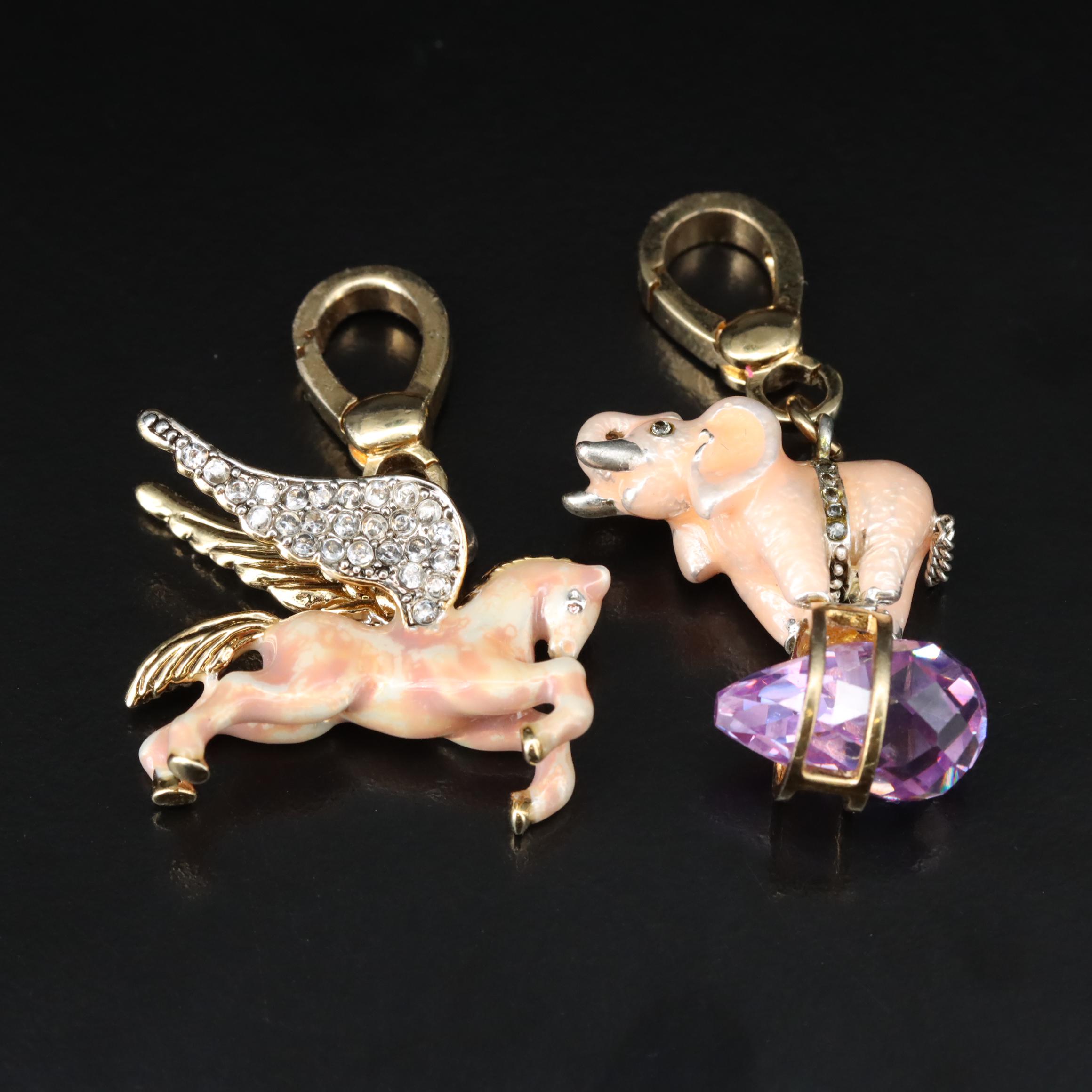 Juicy Couture Charm Collection with Rhinestone and Resin Enamel