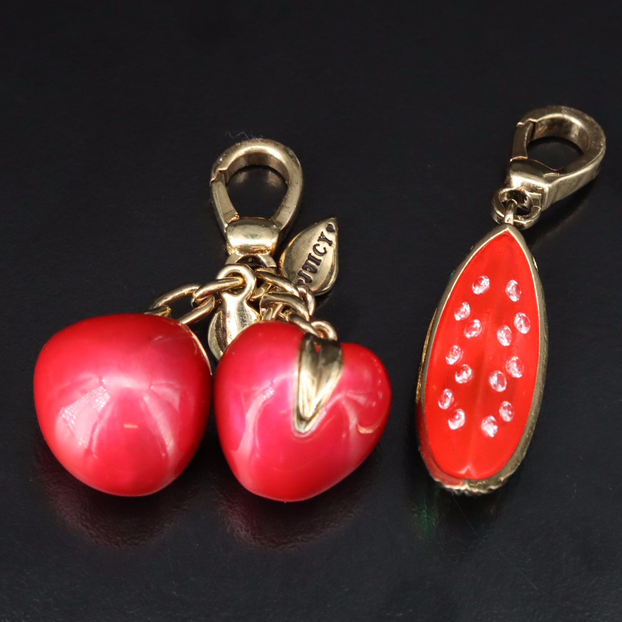 Juicy Couture Charm Collection with Rhinestone and Resin Enamel