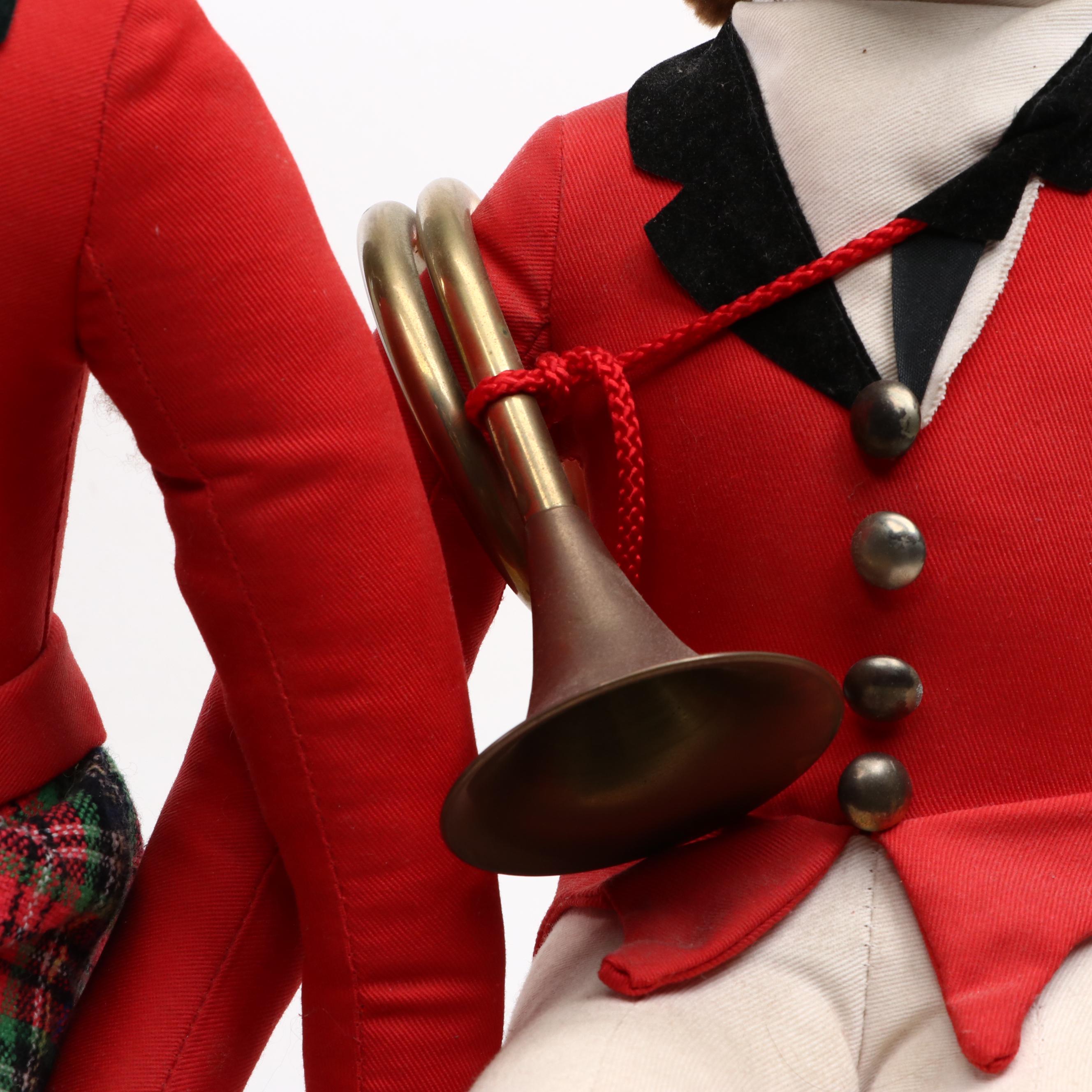 Stuffed Mr. & Mrs. Fox Hunting Figures