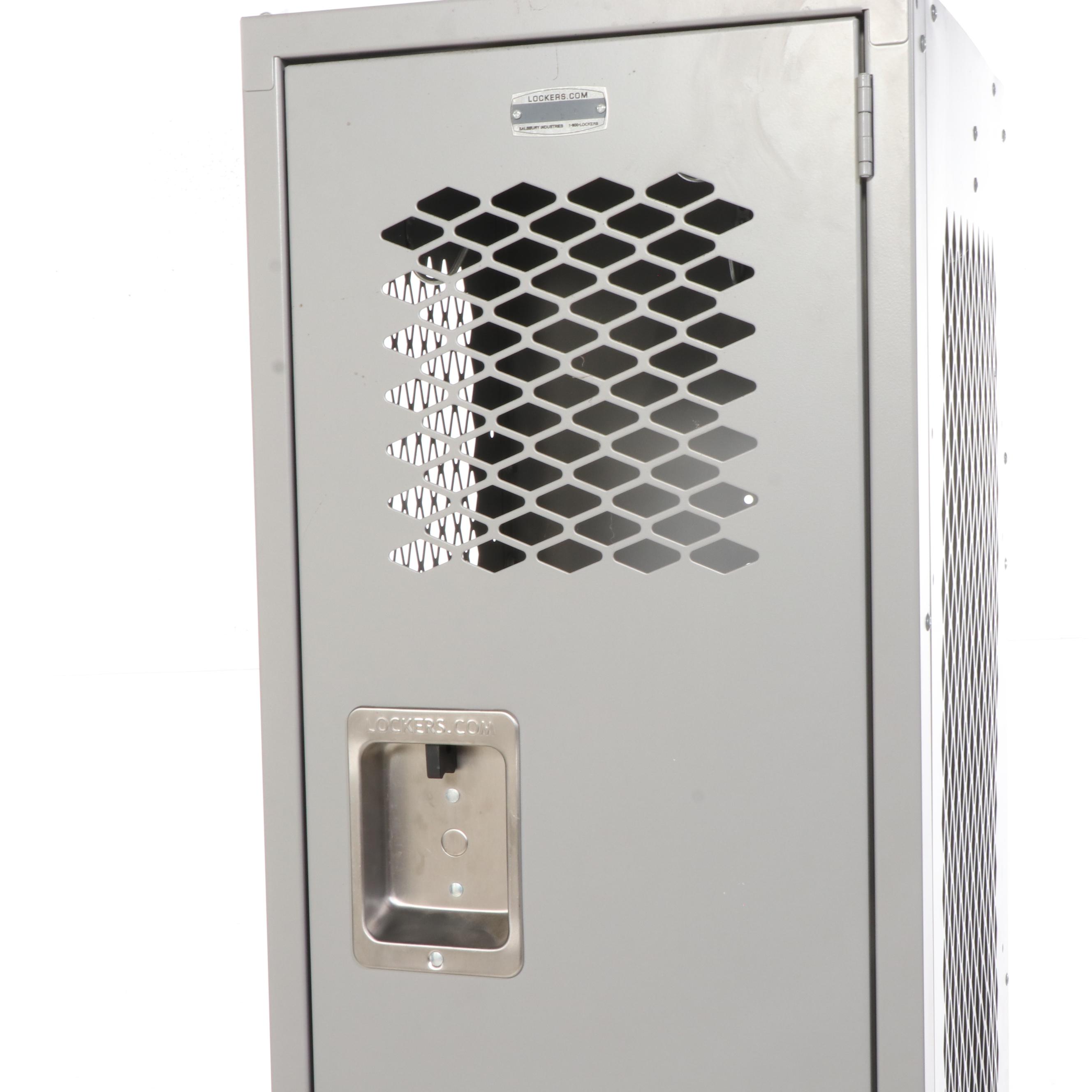 Two Salsbury Industries Powder-Coated Steel Double-Tier See-Through Lockers