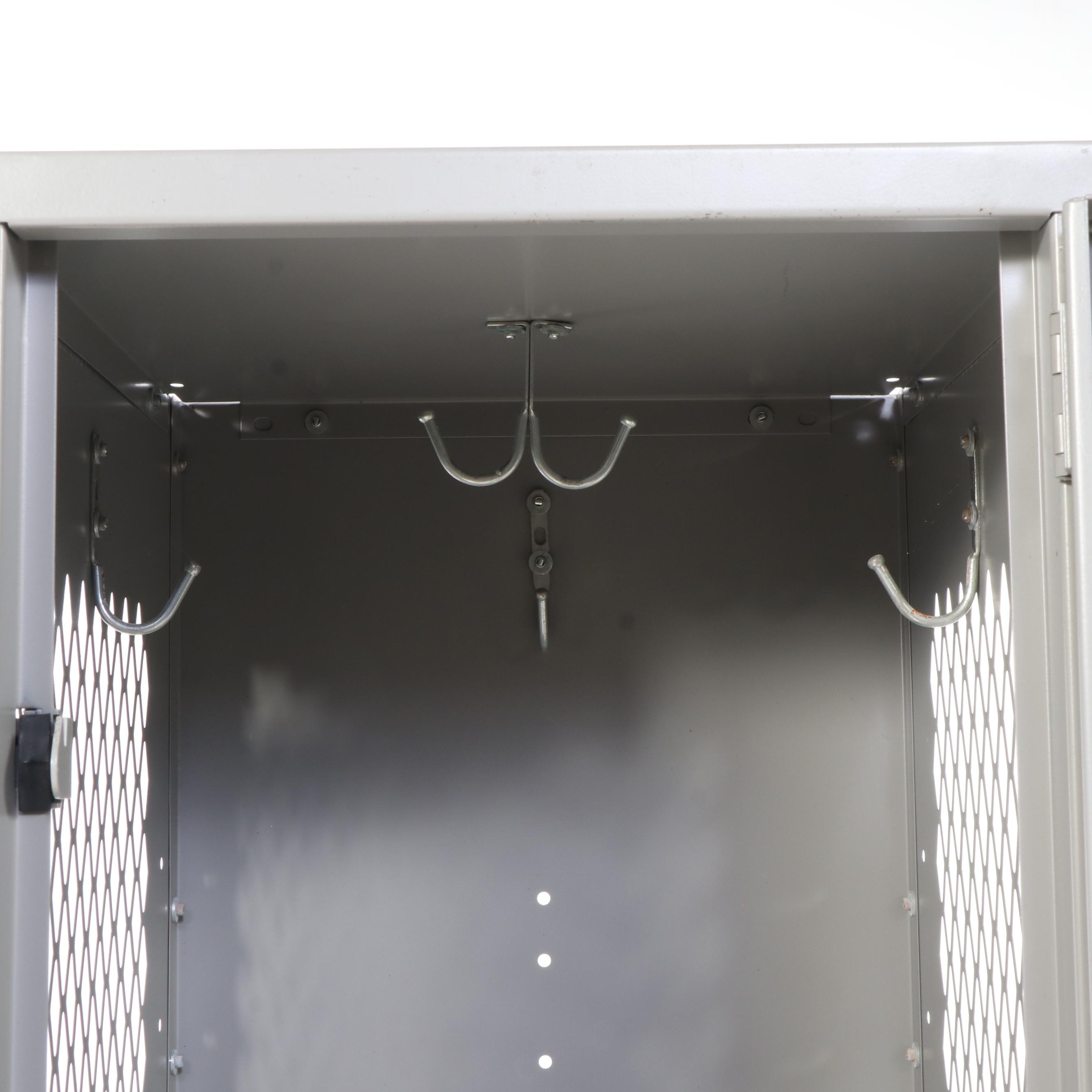 Two Salsbury Industries Powder-Coated Steel Double-Tier See-Through Lockers