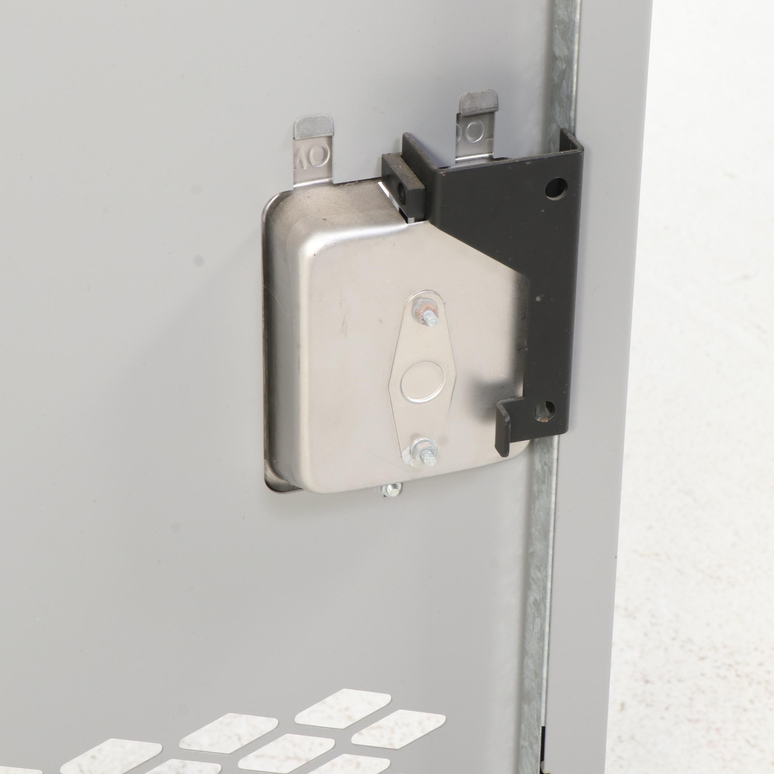 Two Salsbury Industries Powder-Coated Steel Double-Tier See-Through Lockers