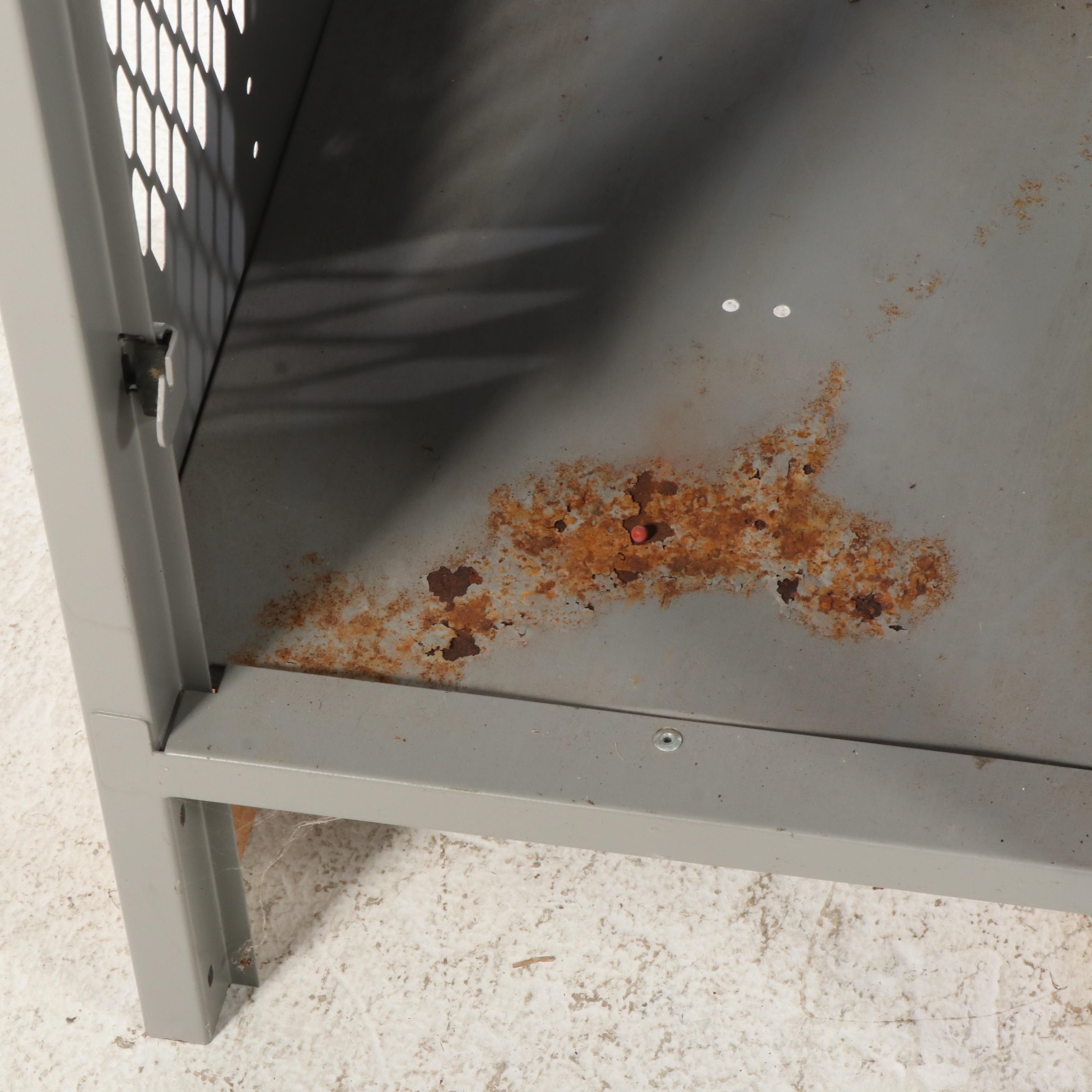 Two Salsbury Industries Powder-Coated Steel Double-Tier See-Through Lockers