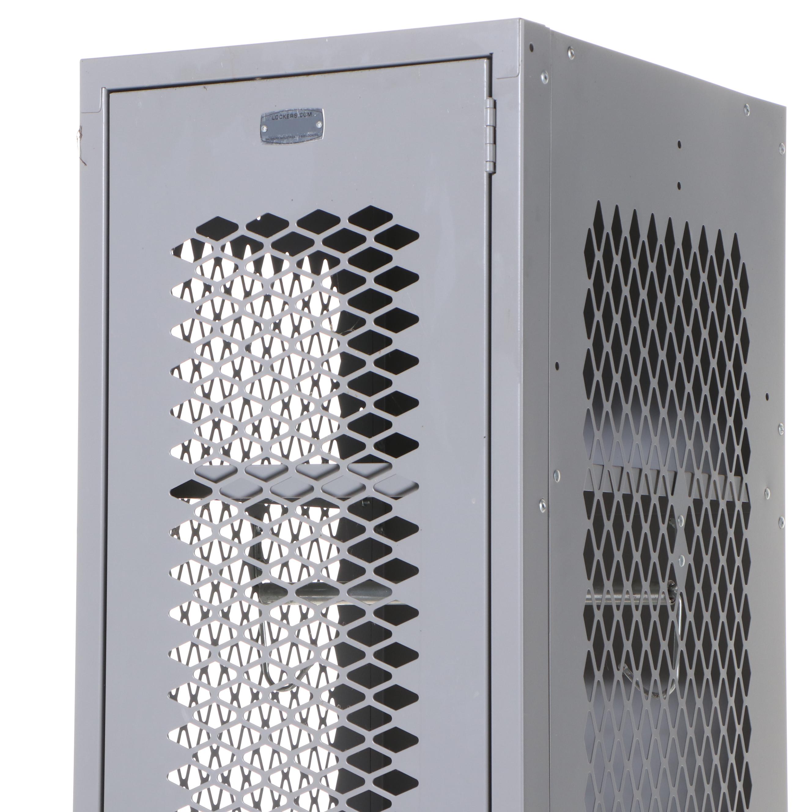 Two Salsbury Industries Powder-Coated Steel Single-Tier See-Through Lockers