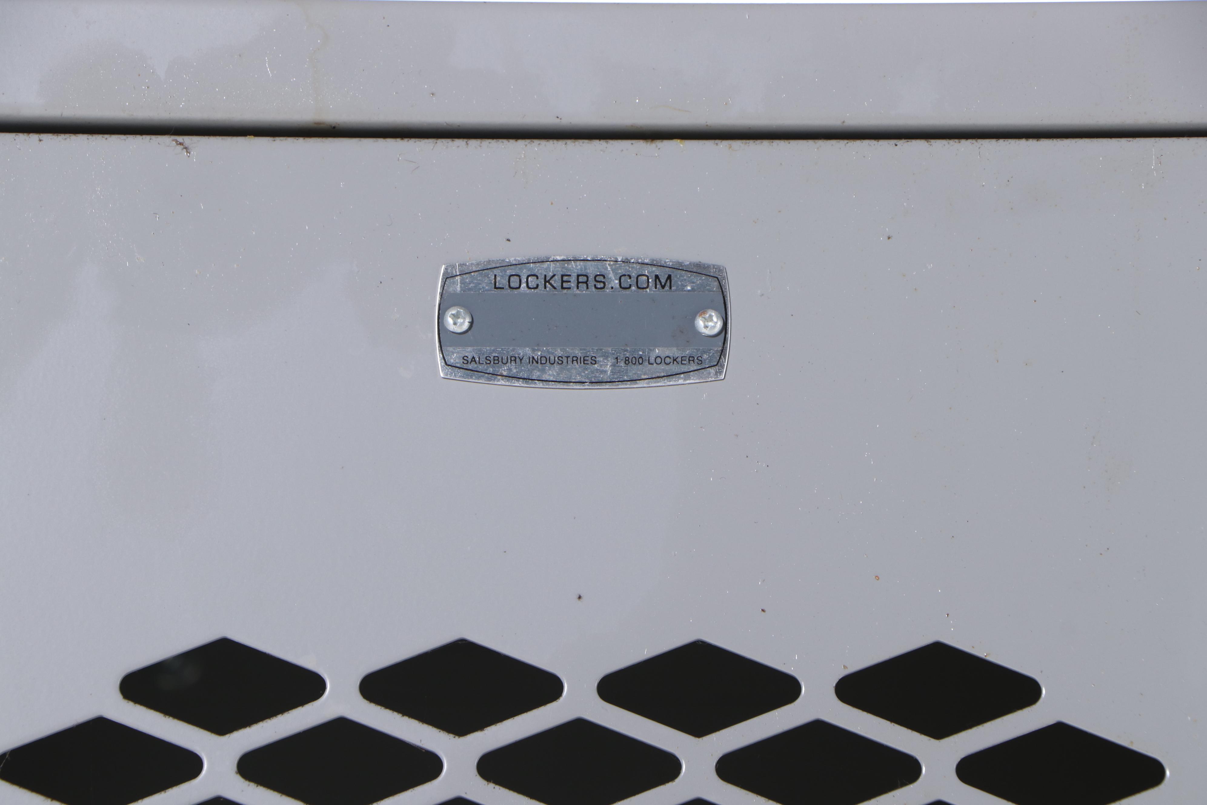 Two Salsbury Industries Powder-Coated Steel Single-Tier See-Through Lockers