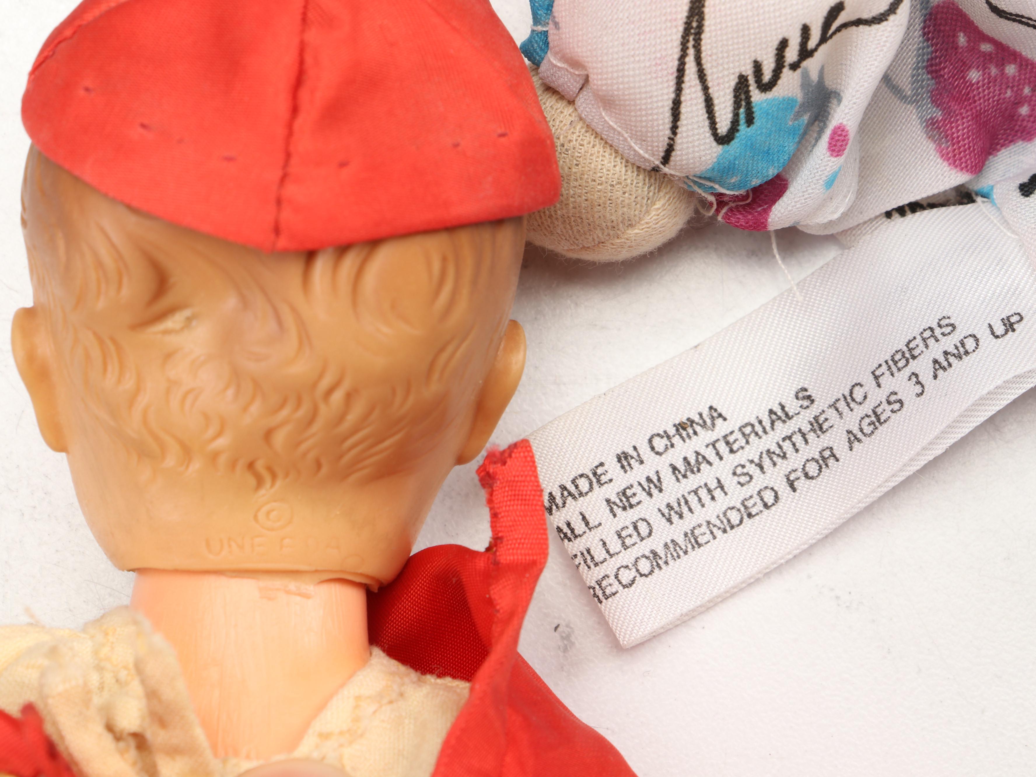 Musical Emmett Kelly as "Weary Willie" Porcelain Doll with Other Clown Dolls